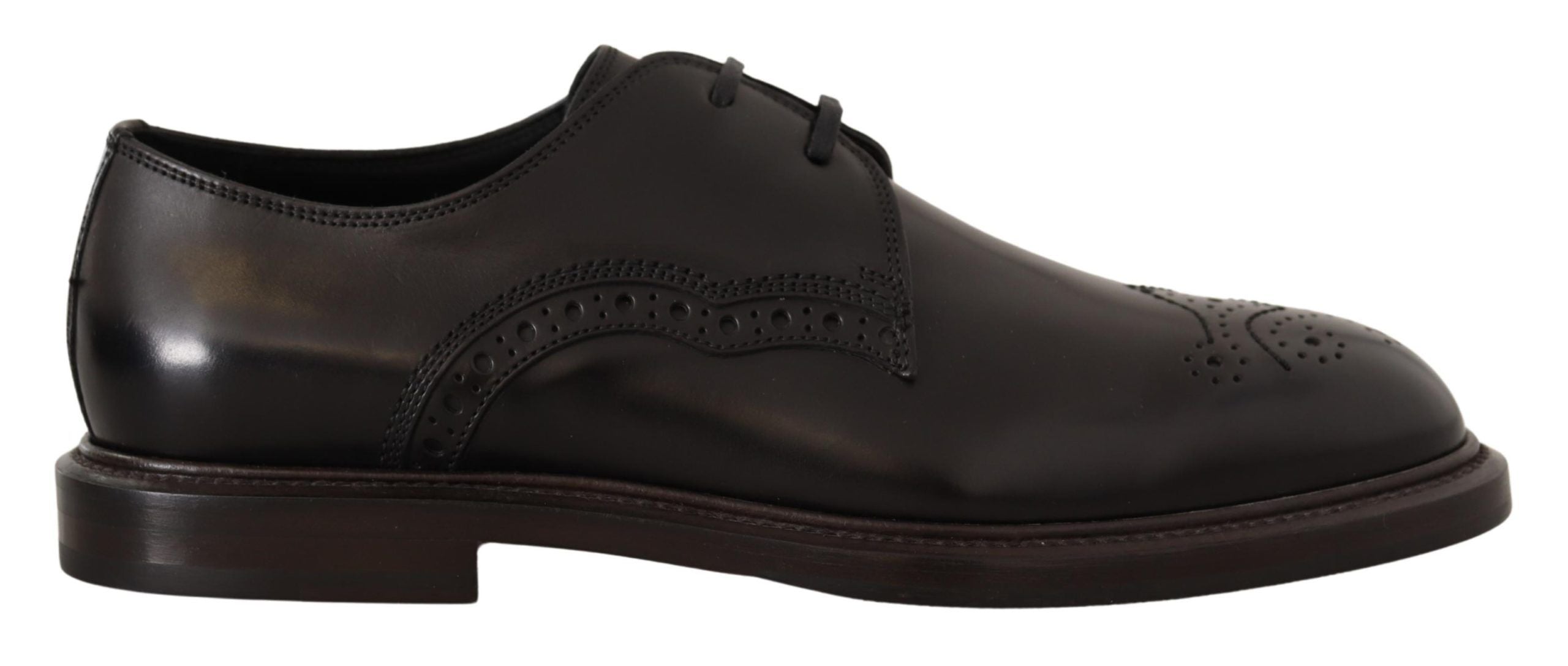 Dolce &amp; Gabbana Elegante schwarze Derby-Abendschuhe