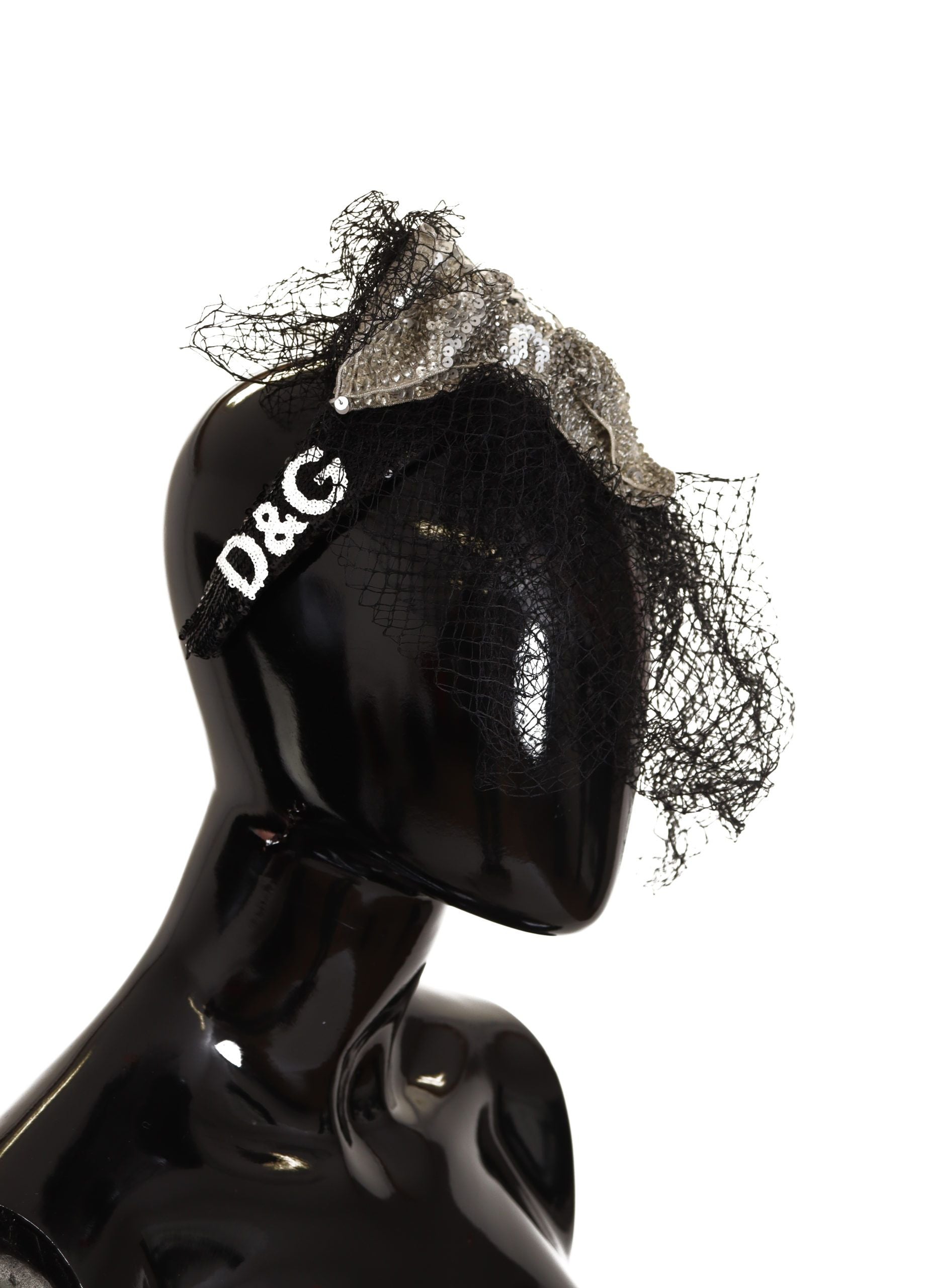 Dolce &amp; Gabbana Diademă de designer Glamorous neagră cu paiete