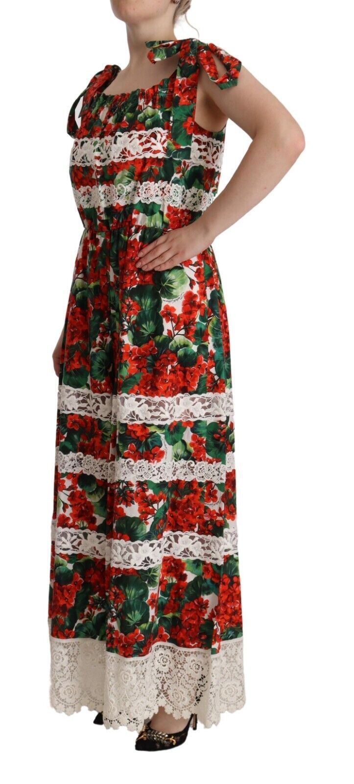 Rochie maxi cu imprimeu floral multicolor Dolce &amp; Gabbana