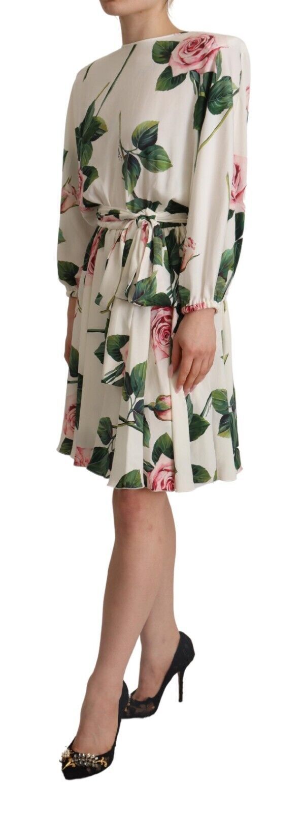 Rochie elegantă Dolce &amp; Gabbana cu imprimeu floral din mătase A