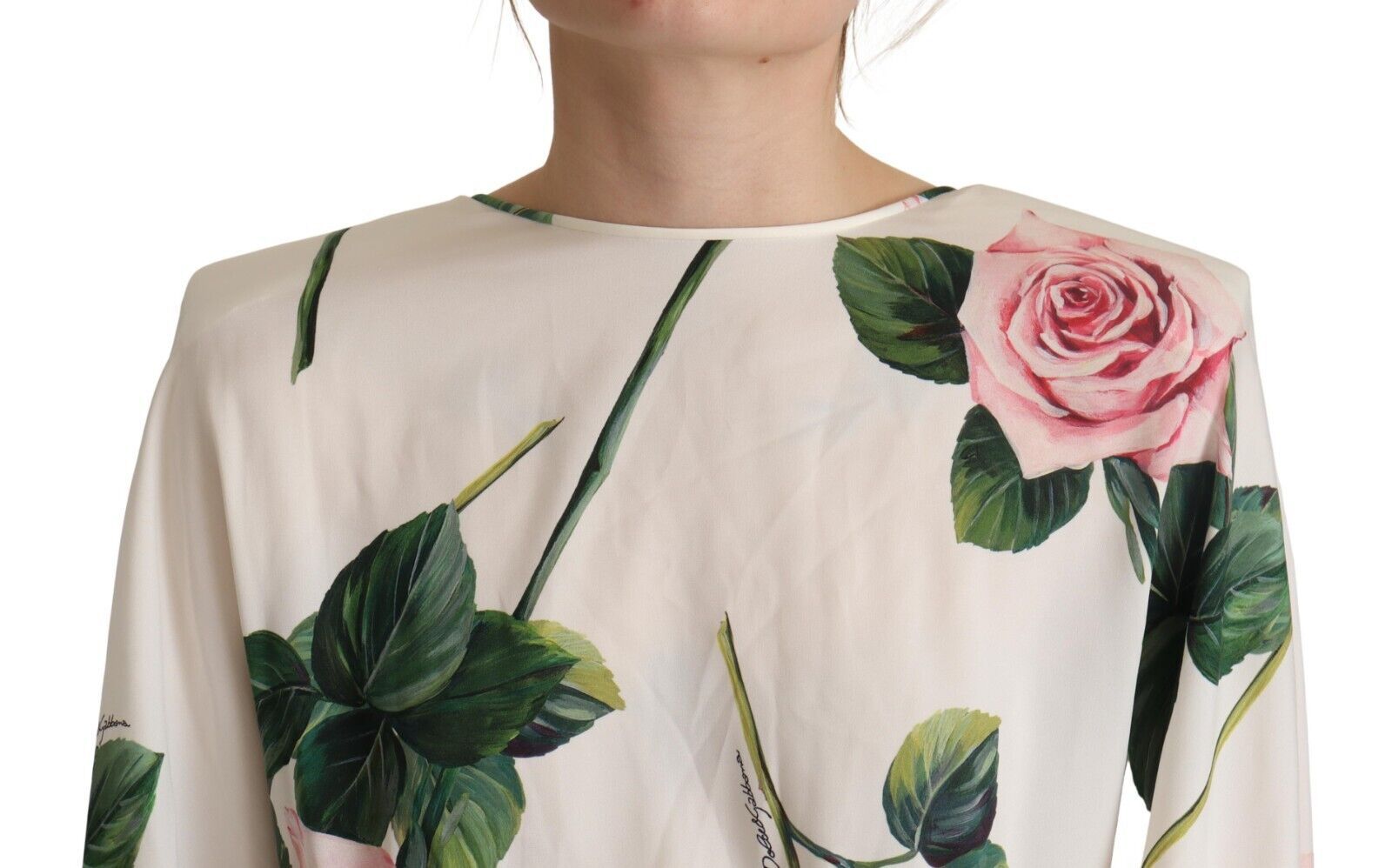 Rochie elegantă Dolce &amp; Gabbana cu imprimeu floral din mătase A