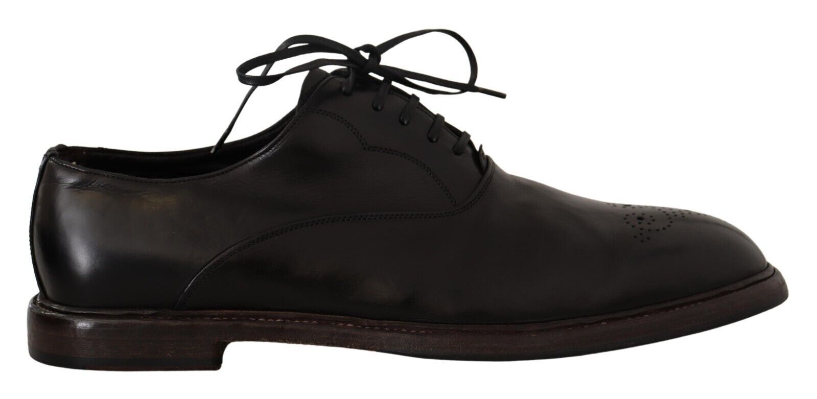 Dolce &amp; Gabbana – Elegante Derby-Schuhe aus schwarzem Leder