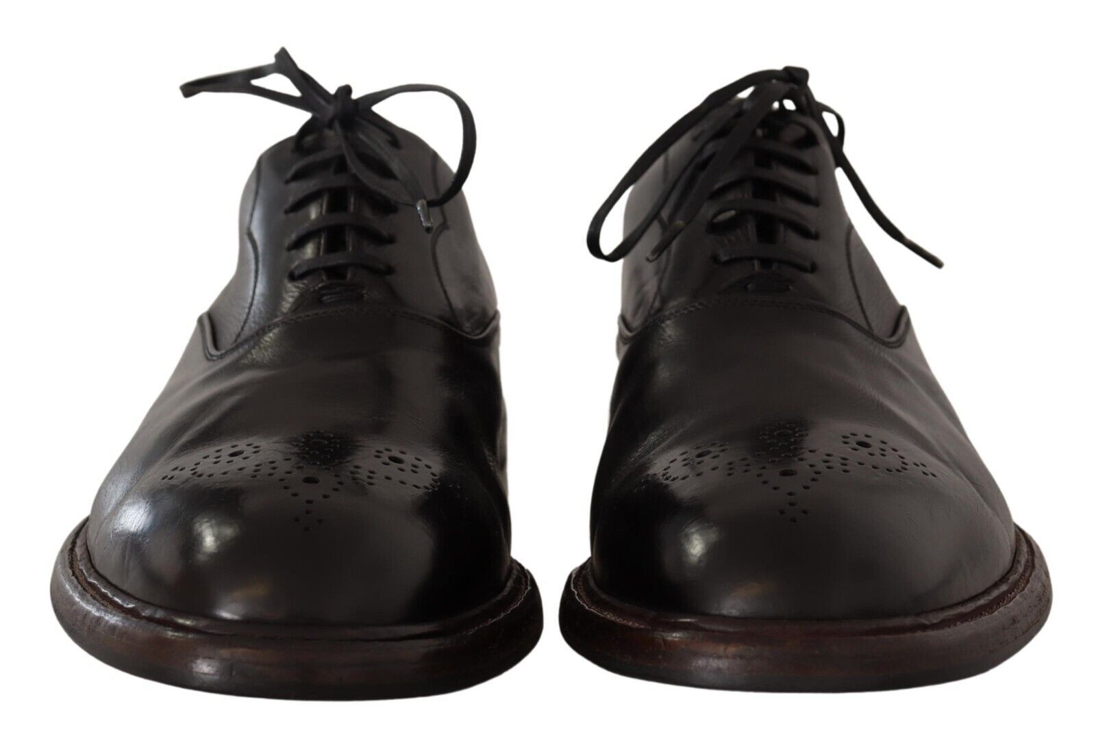 Dolce &amp; Gabbana – Elegante Derby-Schuhe aus schwarzem Leder