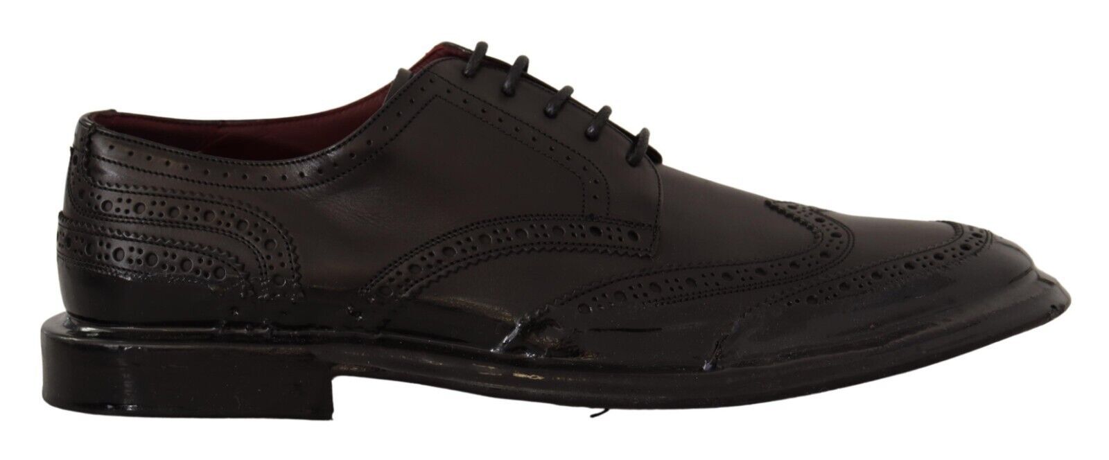 Dolce &amp; Gabbana Elegante Derby-Oxford-Schuhe aus Kalbsleder mit Flügelkappen