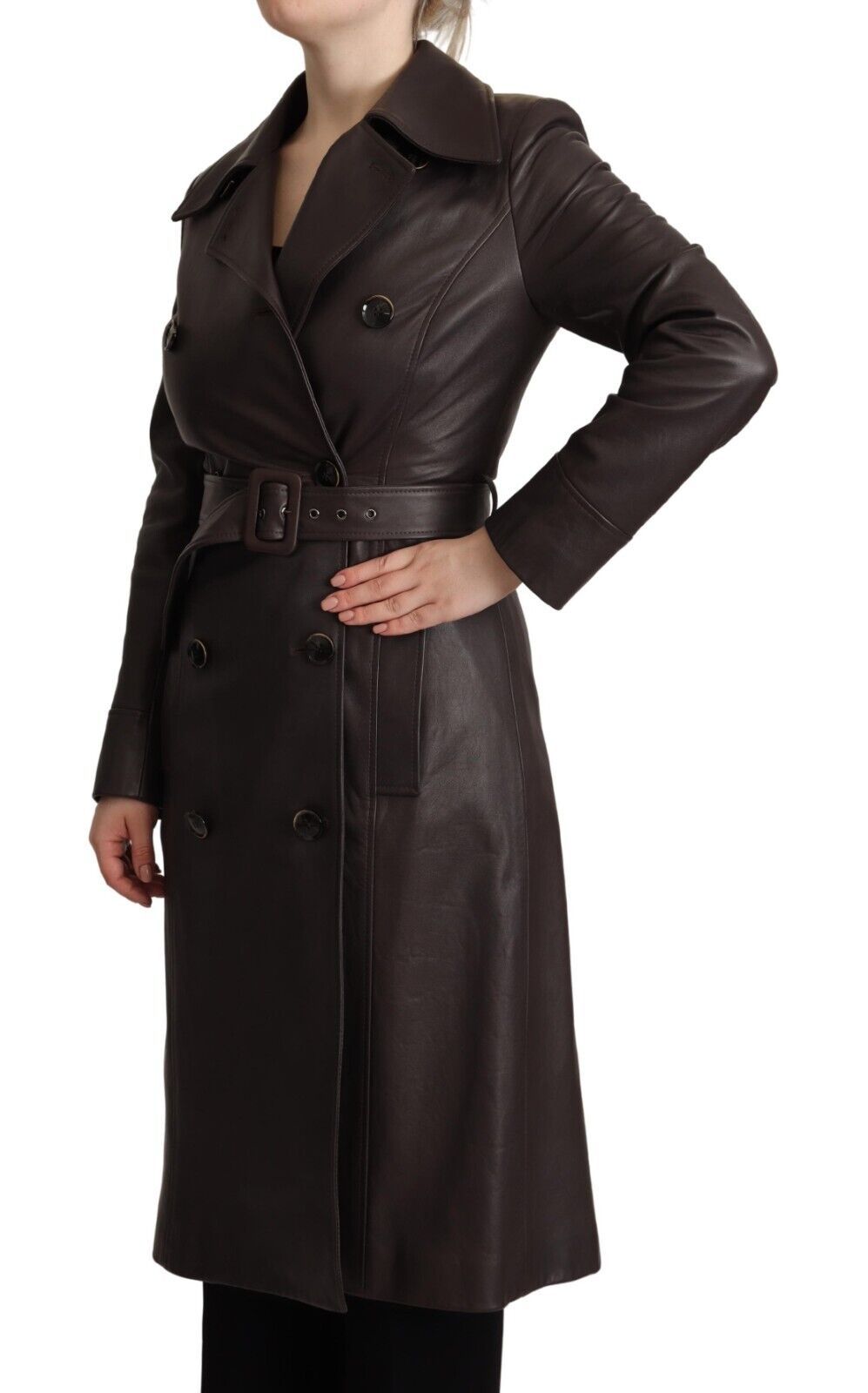 Dolce &amp; Gabbana Eleganter zweireihiger Mantel aus Lammleder