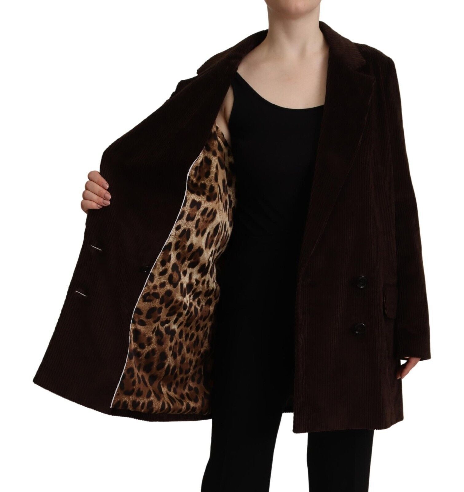 Trench elegant cu două rânduri de nasturi, de culoare vișinie, Dolce &amp; Gabbana