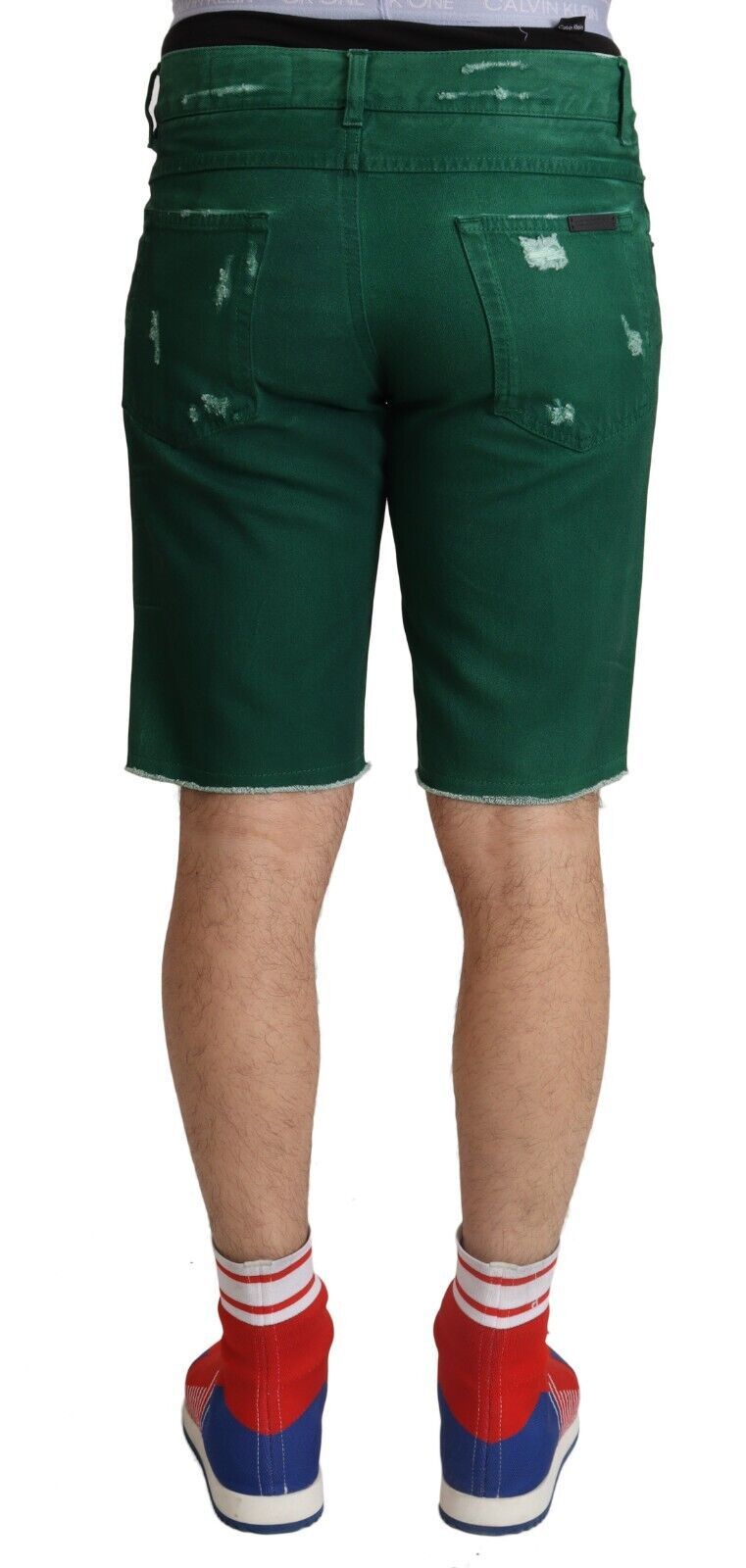 Dolce &amp; Gabbana Schicke grüne Denim-Bermudashorts