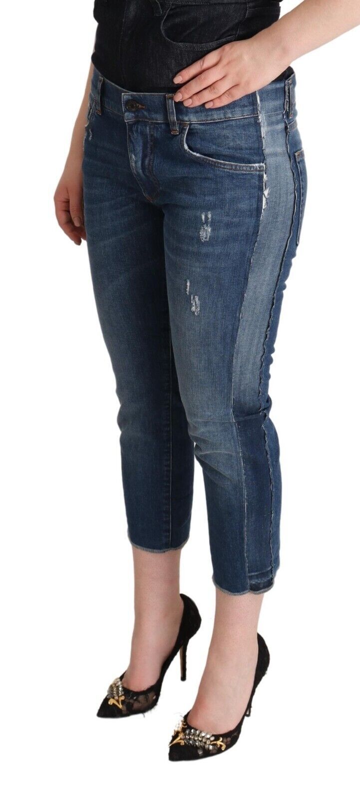 Dolce &amp; Gabbana Eleganter Cropped-Denim mit mittlerer Taille