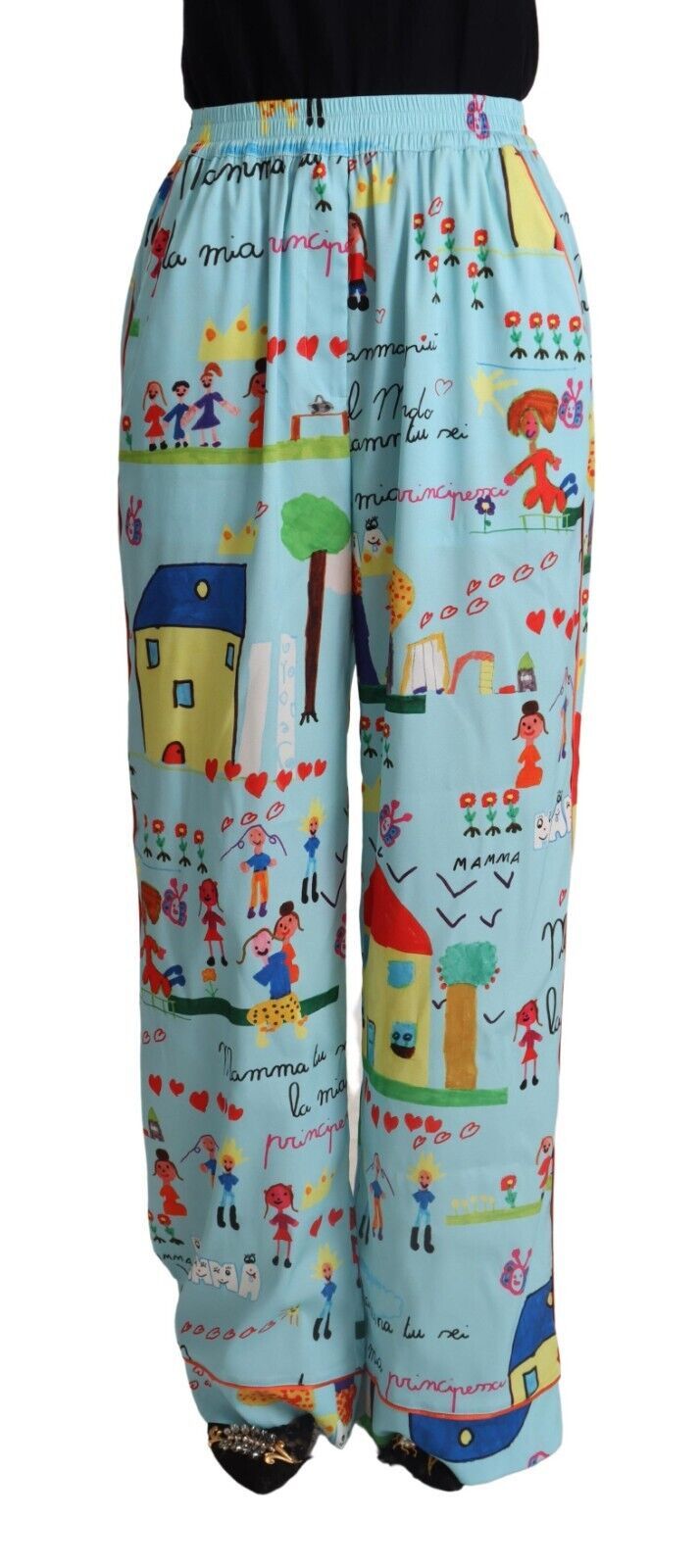 Dolce &amp; Gabbana Elegante bedruckte Hose mit weitem Bein