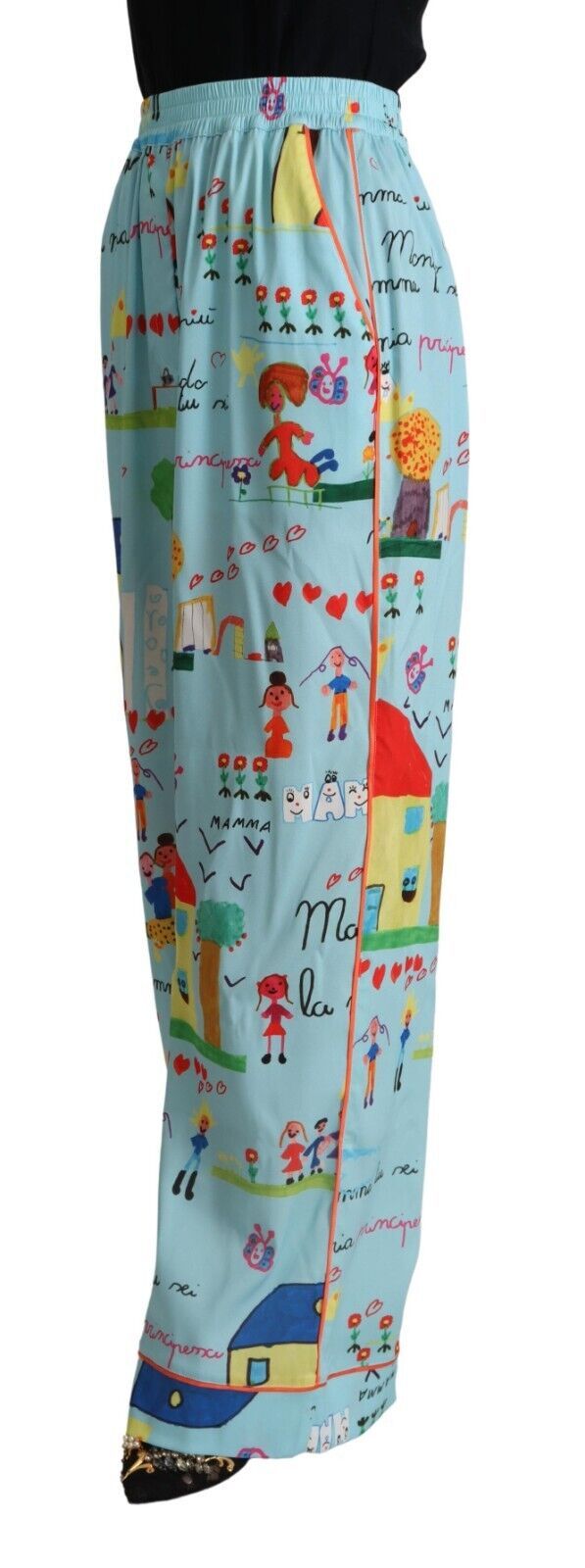 Dolce &amp; Gabbana Elegante bedruckte Hose mit weitem Bein
