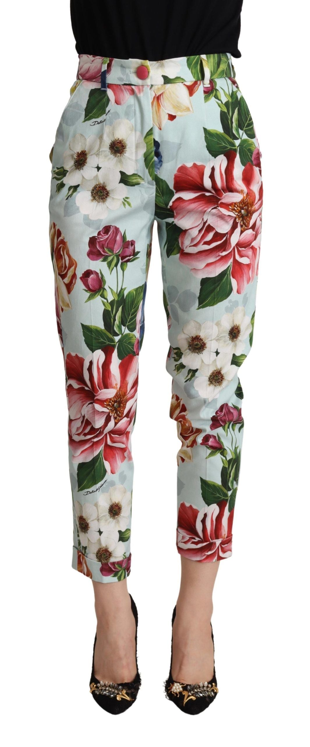 Dolce &amp; Gabbana: Veredeln Sie Ihren Chic mit floralen Tapered Pants