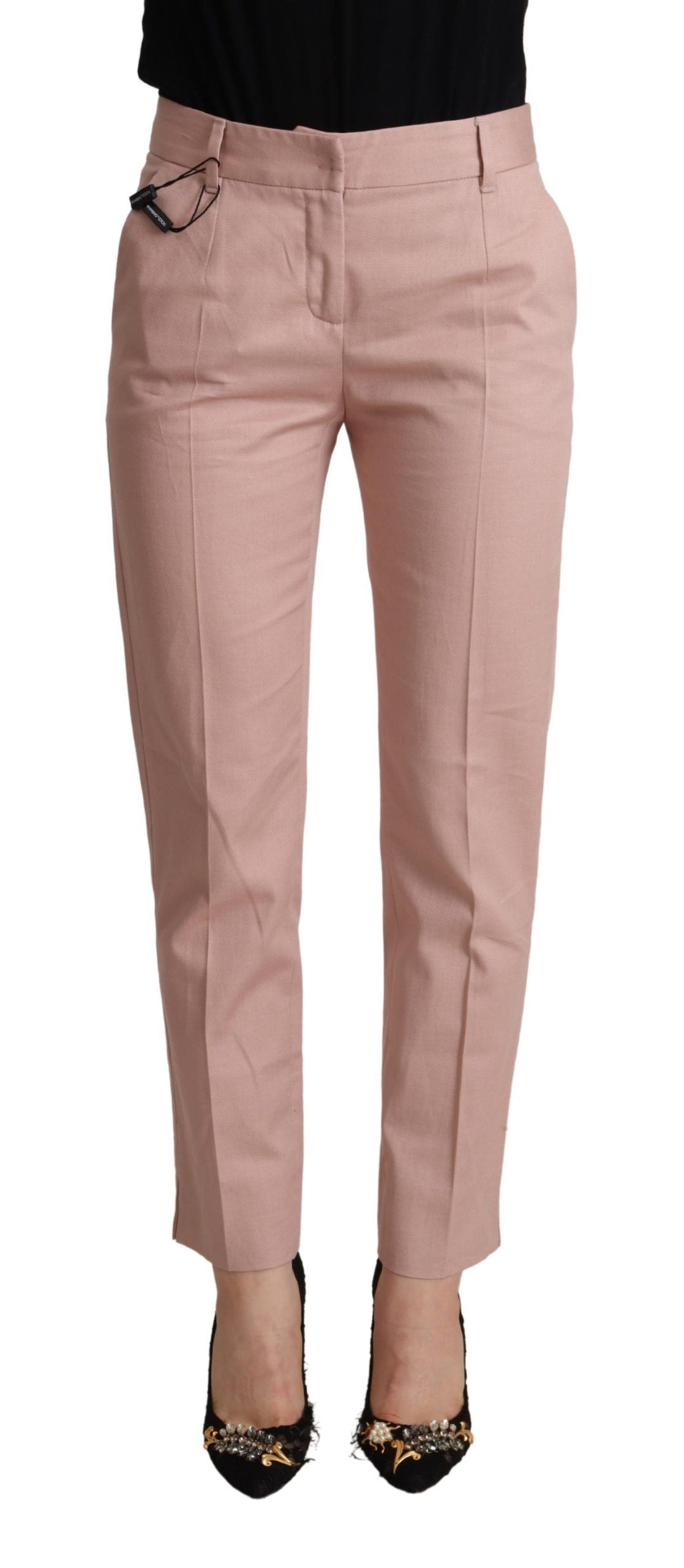Dolce &amp; Gabbana Elegante rosa Tapered Pants für anspruchsvollen Stil