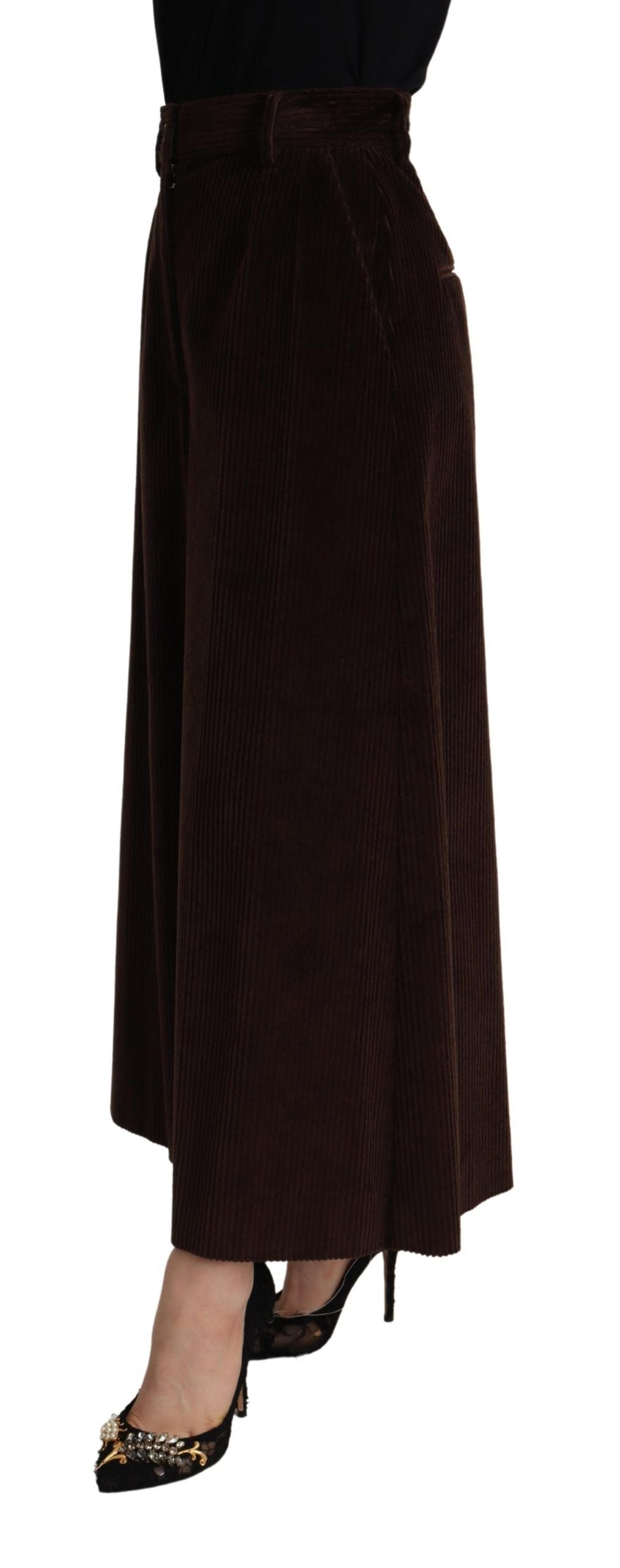 Dolce &amp; Gabbana Schicke Cordhose mit hoher Taille in Bordeaux