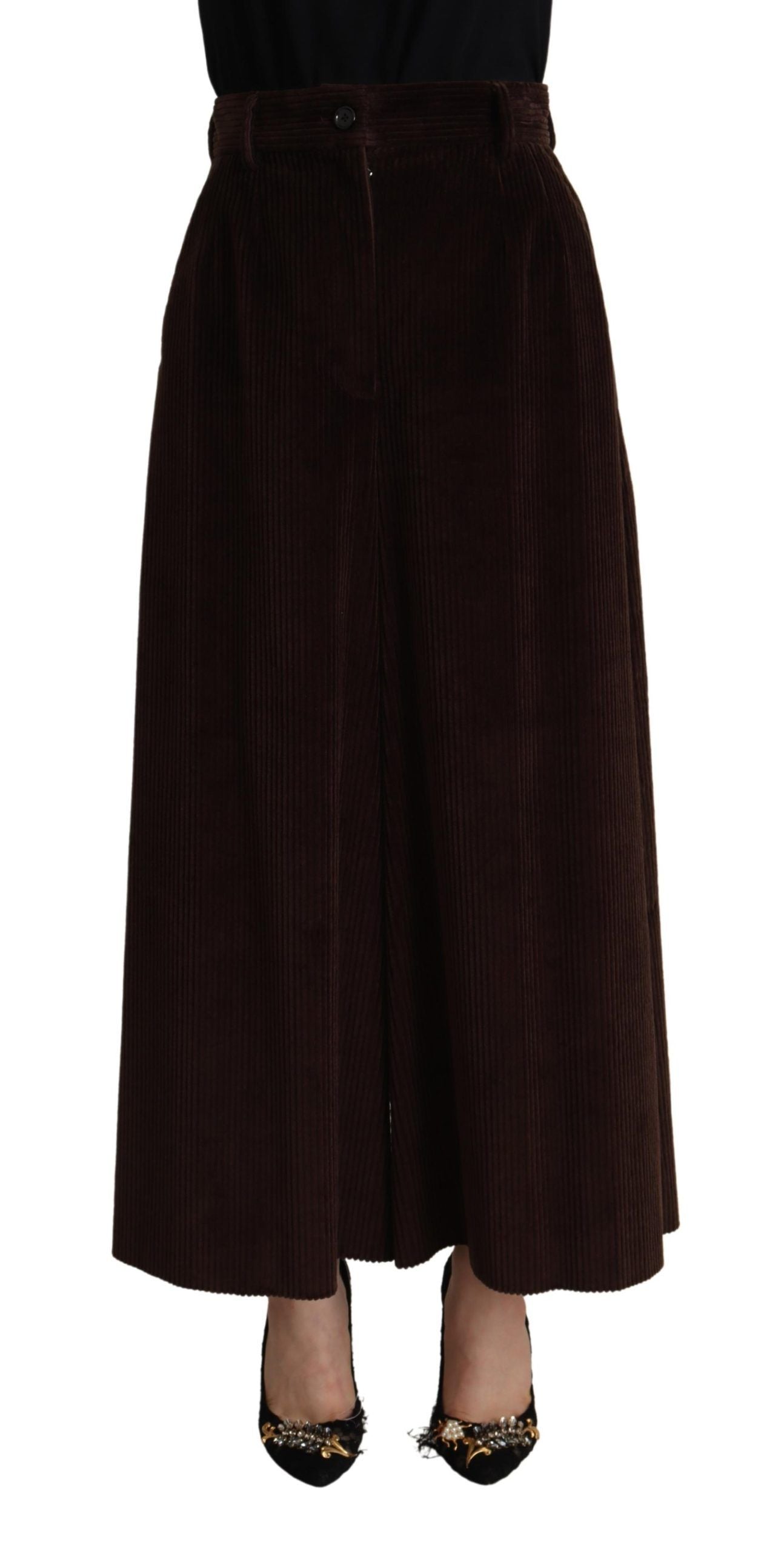Dolce &amp; Gabbana Schicke Cordhose mit hoher Taille in Bordeaux