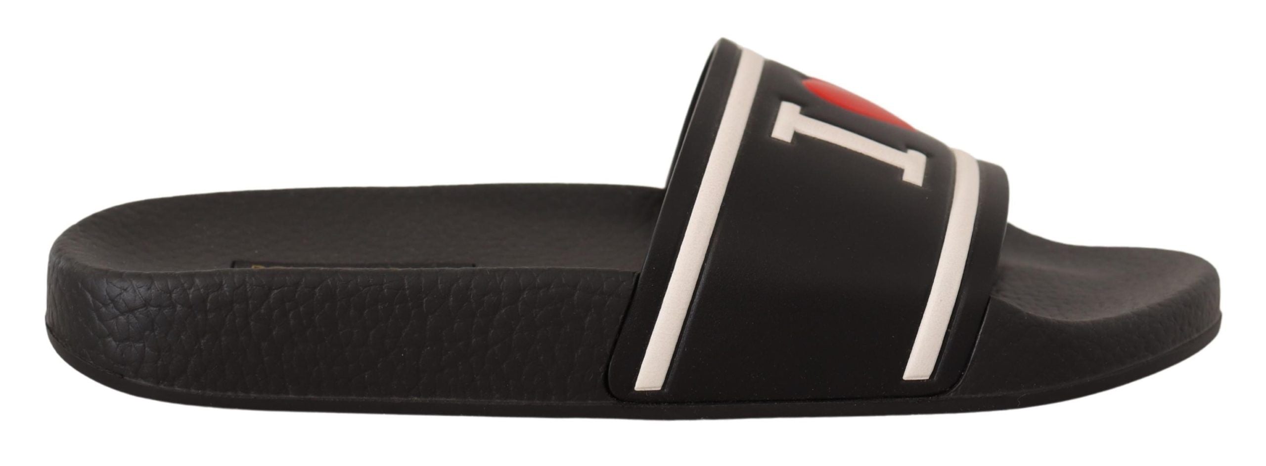 Dolce &amp; Gabbana Elegante schwarze Leder-Sandalen für Damen