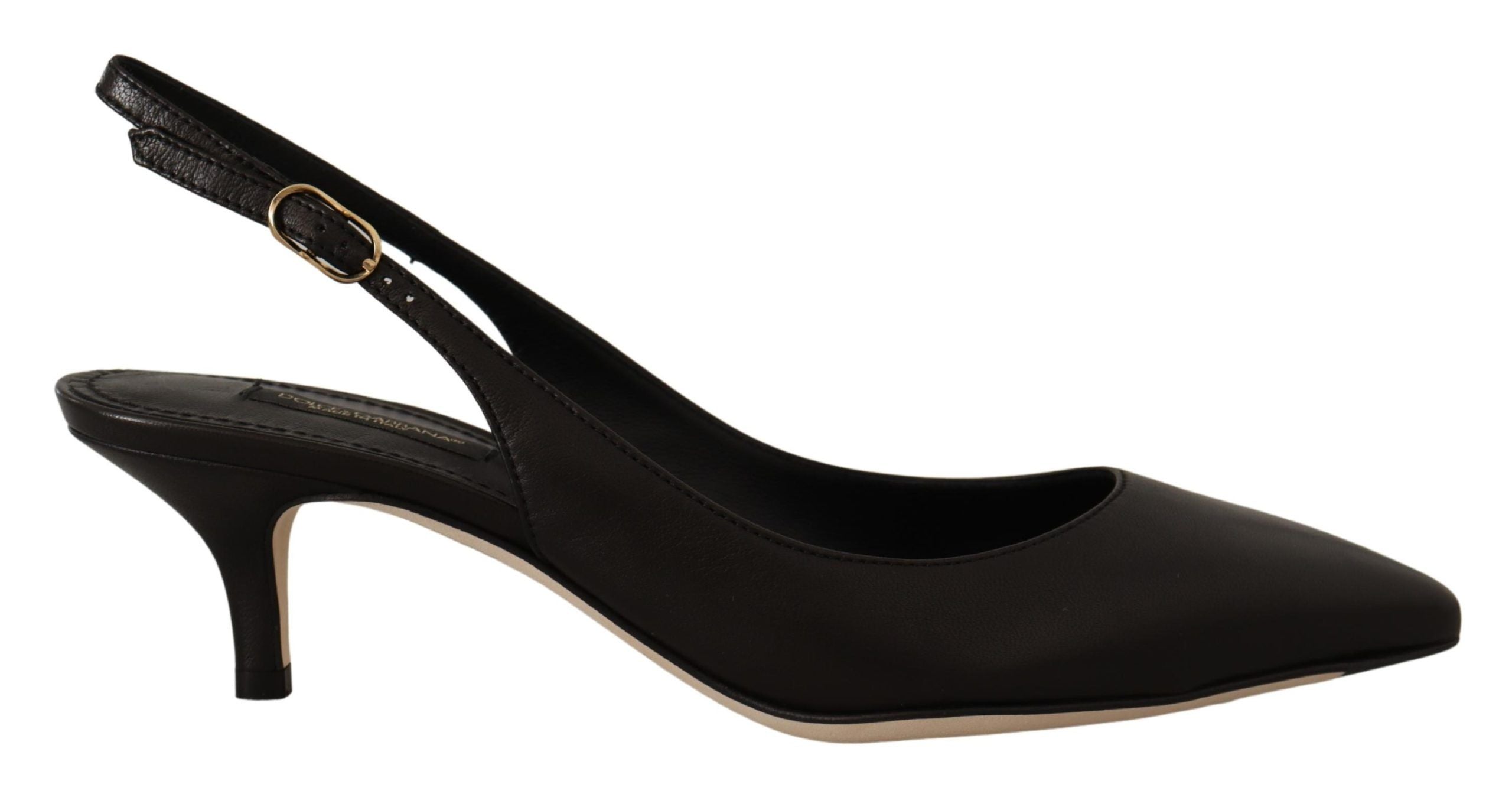 Dolce &amp; Gabbana Elegante schwarze Slingbacks aus Leder