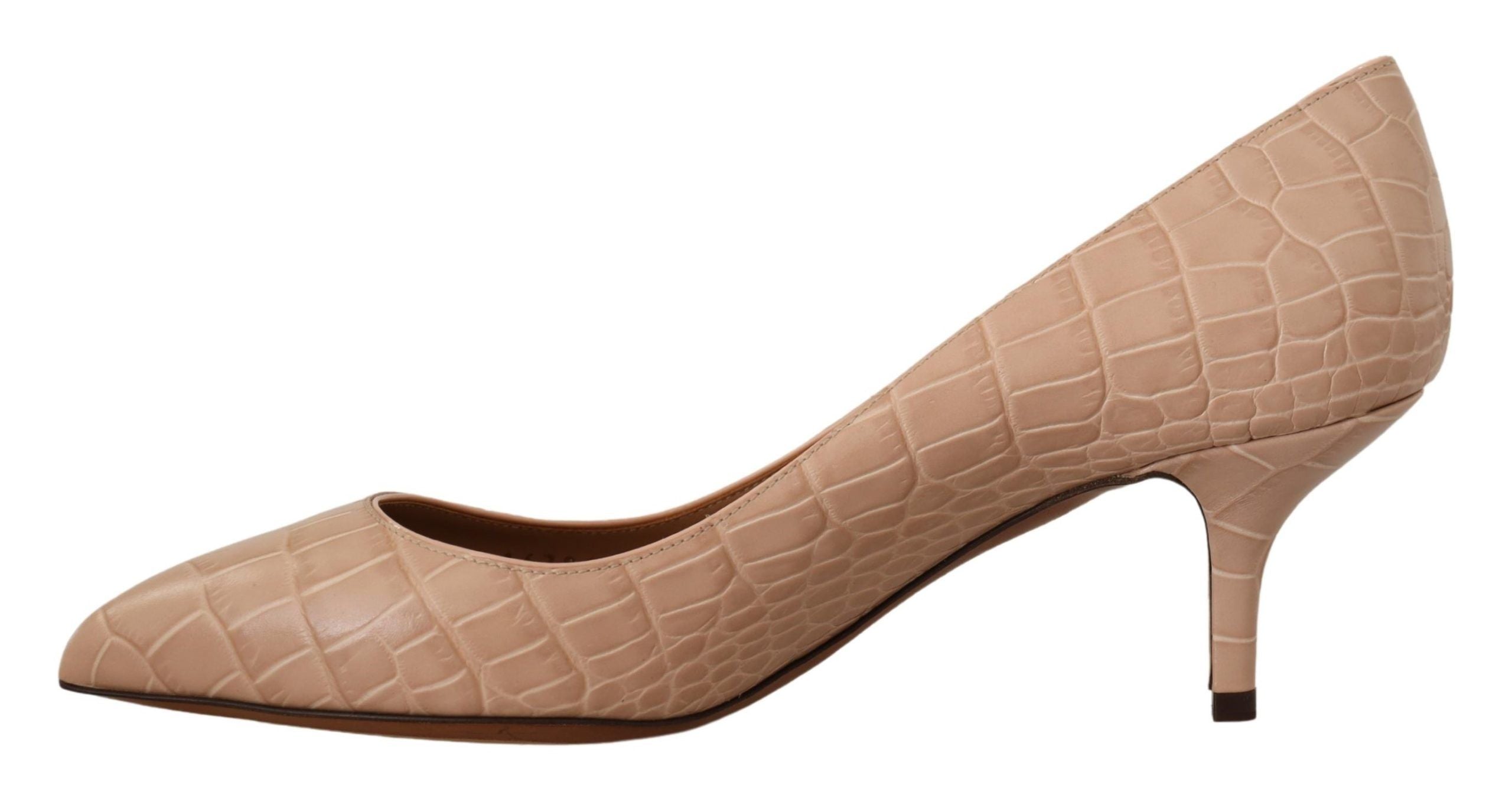 Dolce &amp; Gabbana Pantofi cu toc eleganti din piele bej