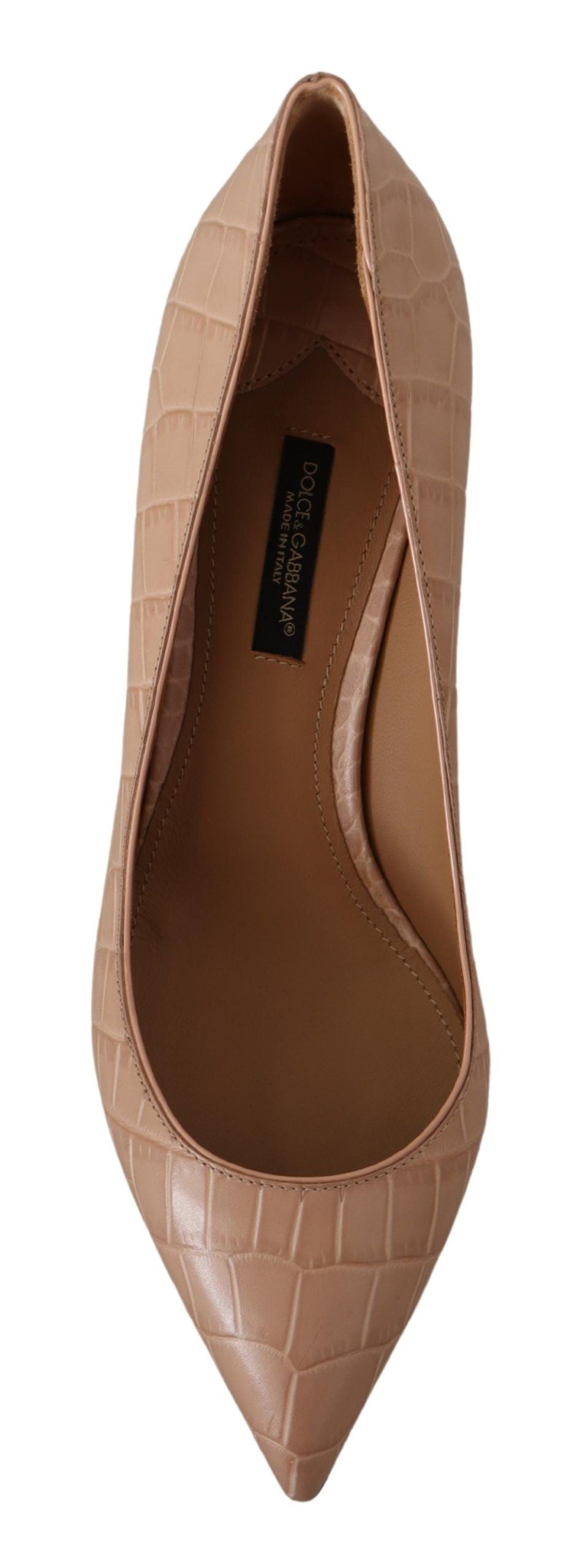 Dolce &amp; Gabbana Pantofi cu toc eleganti din piele bej
