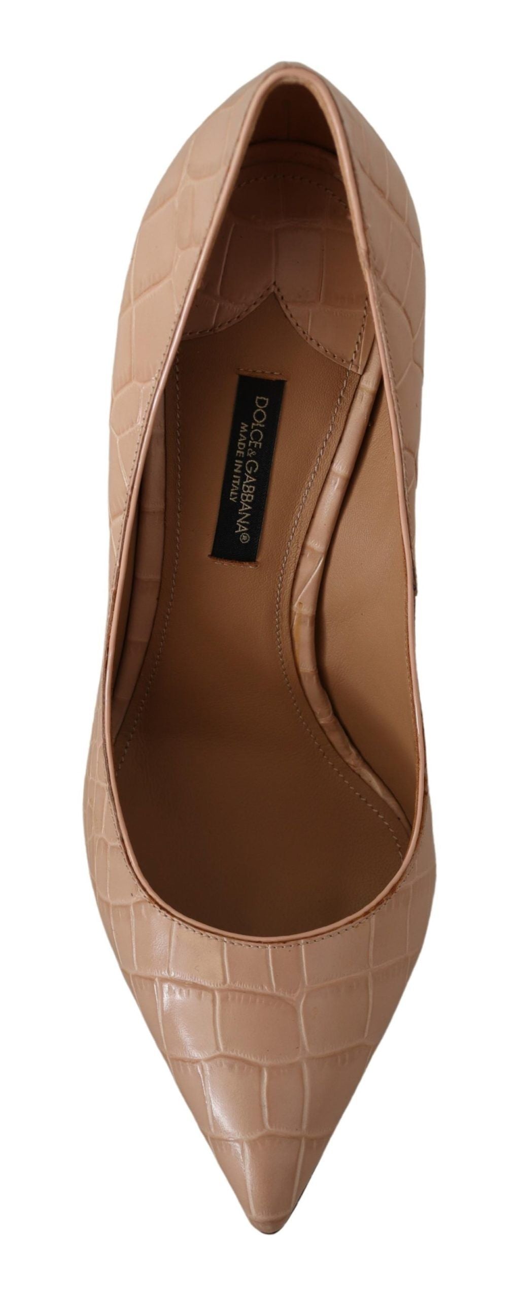 Dolce &amp; Gabbana Elegante Beige Nude Lederpumps