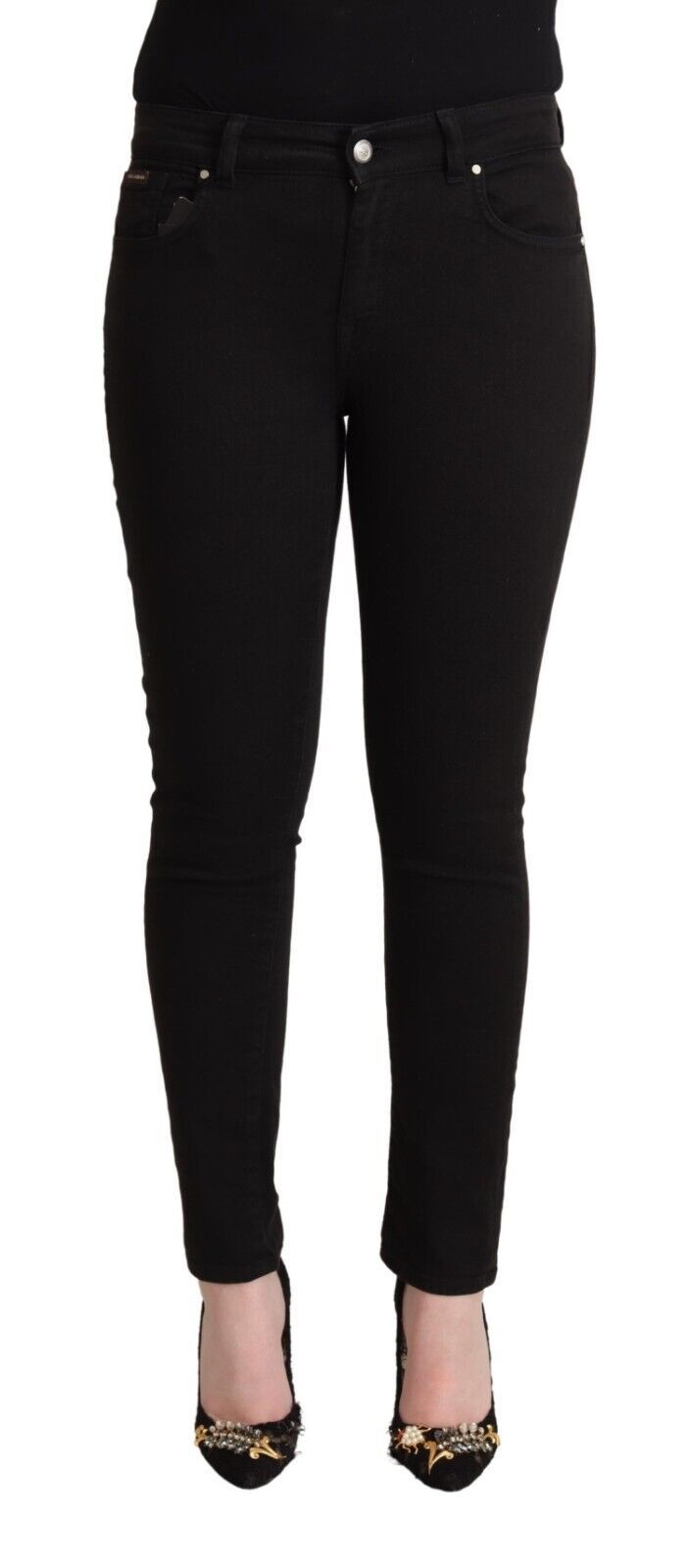 Dolce &amp; Gabbana Schicke Slim Fit-Jeans in Schwarz