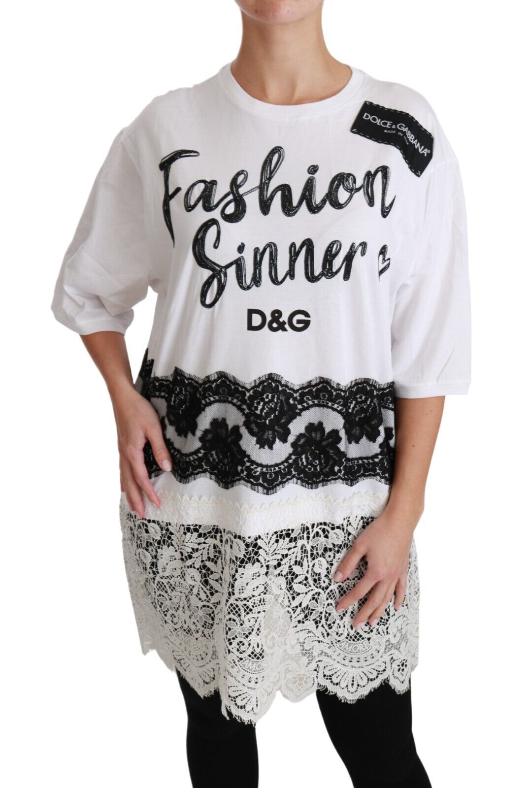 Dolce &amp; Gabbana Chic DG Fashion Sinners Oversize-T-Shirt