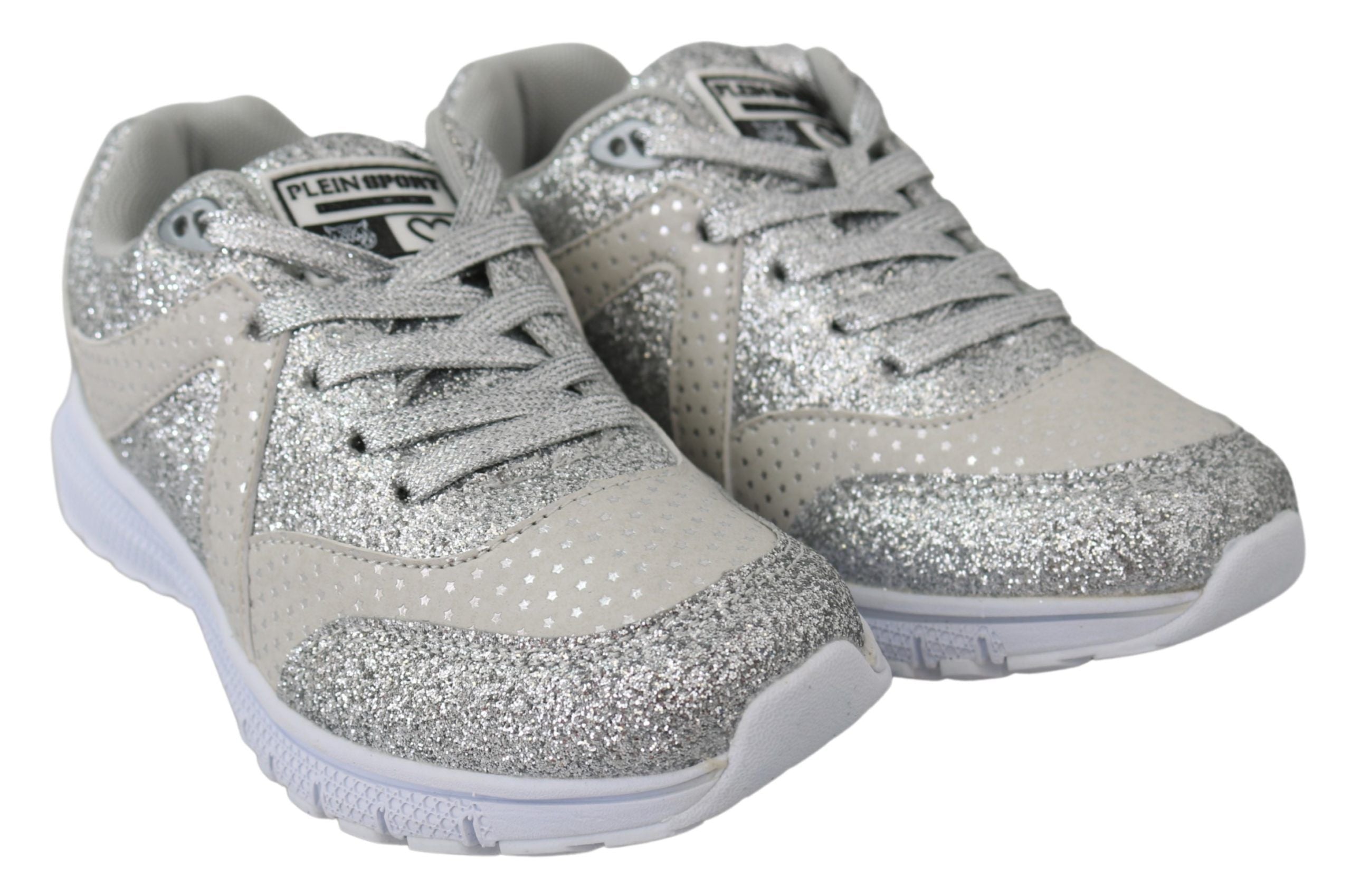 Plein Sport – Schicke, silberne Runner Jasmines-Sneaker