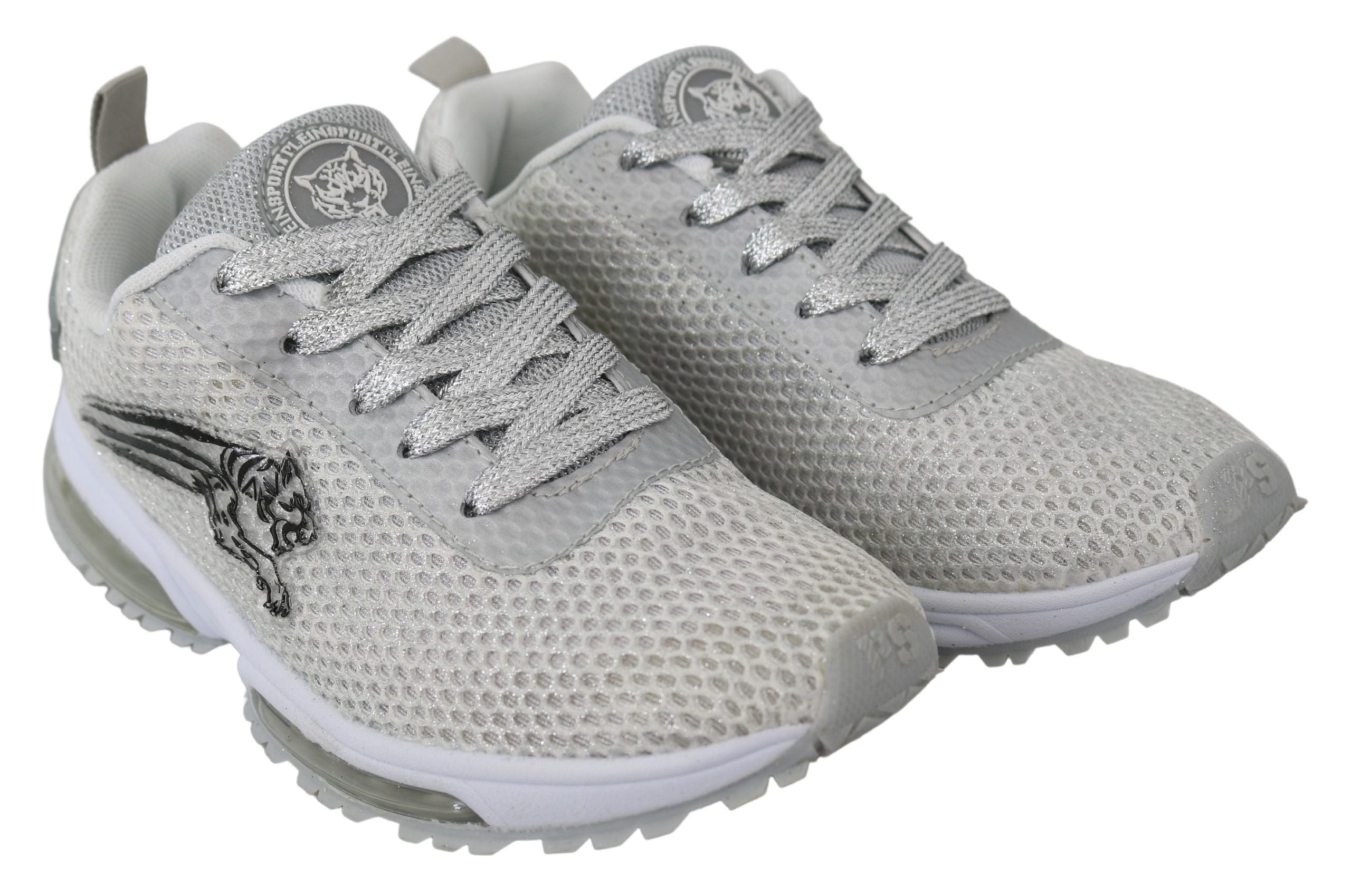 Plein Sport Glamorous Silberne Gretel Sport Sneakers