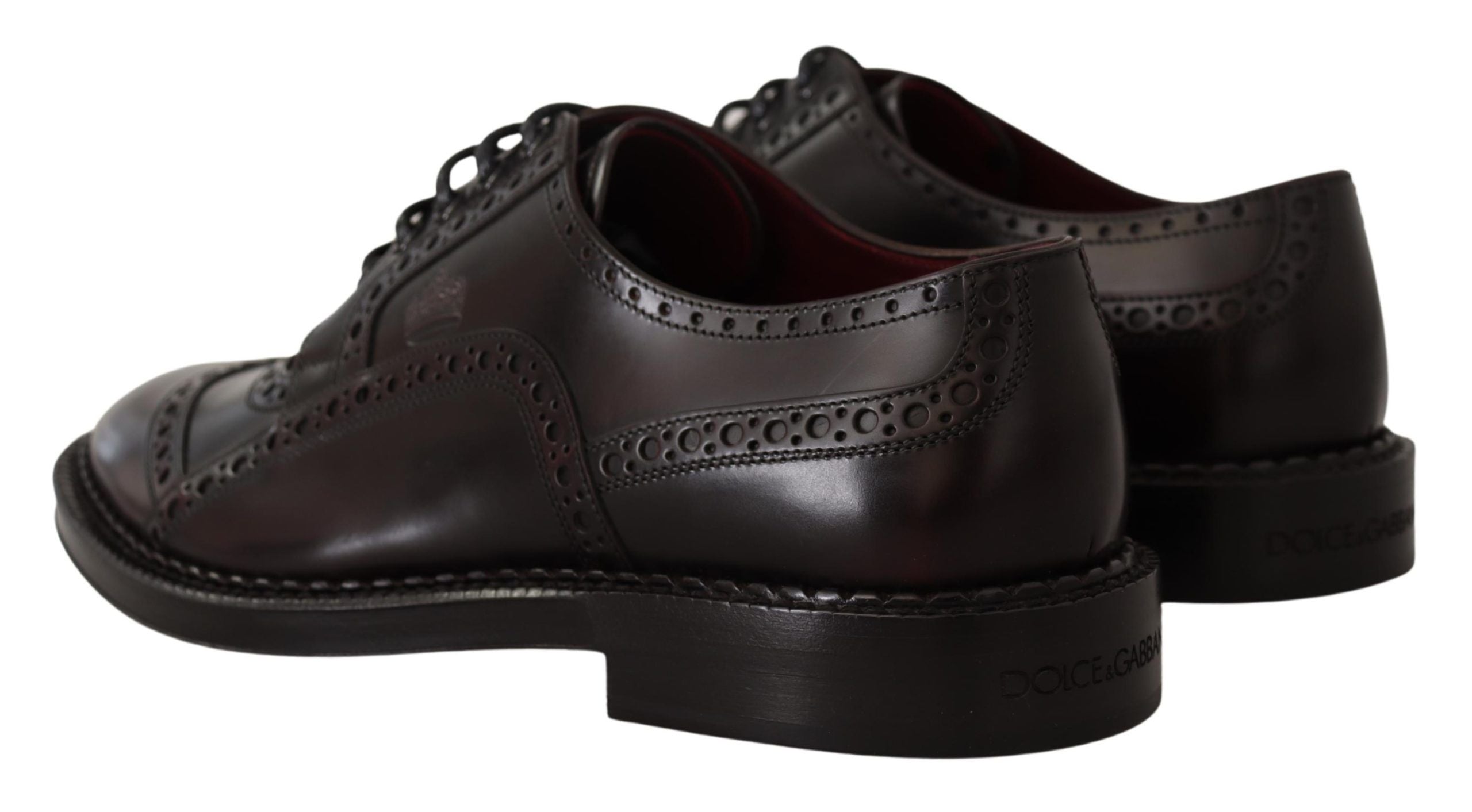 Dolce &amp; Gabbana – Elegante Derby-Schuhe aus lila Leder