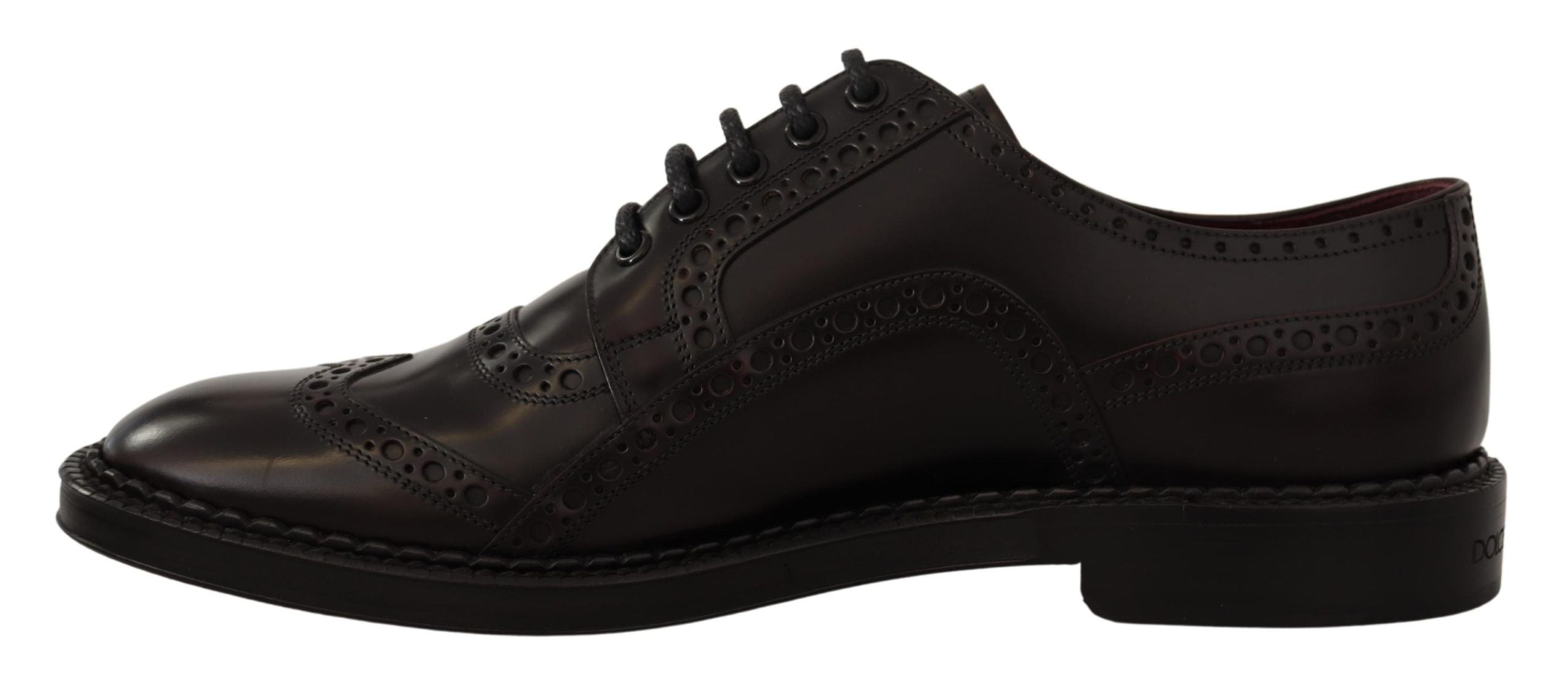 Dolce &amp; Gabbana – Elegante Derby-Schuhe aus lila Leder