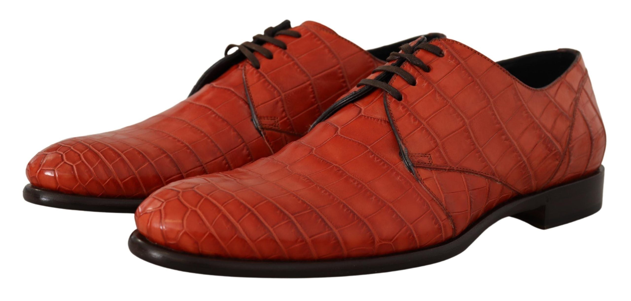Dolce &amp; Gabbana – Exquisite Schnürschuhe aus exotischem Krokodilleder