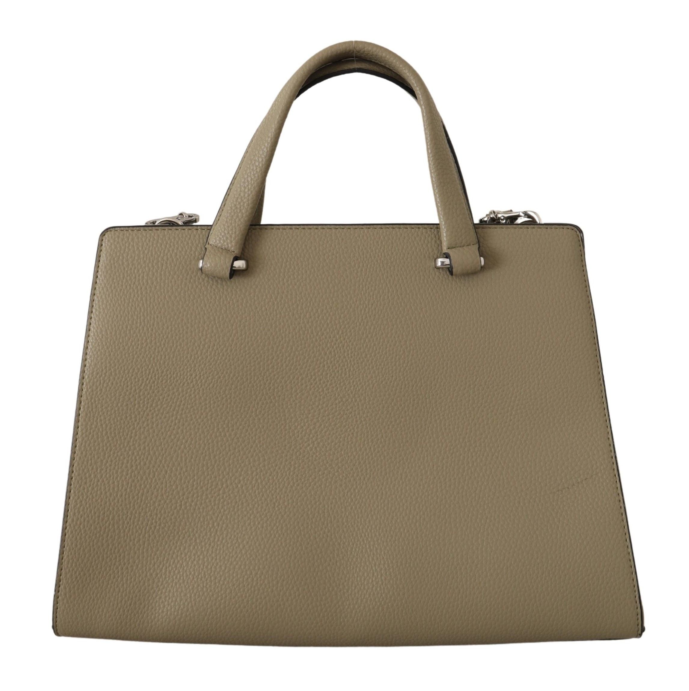 Geantă tote din piele verde salvie Karl Lagerfeld Enchanting