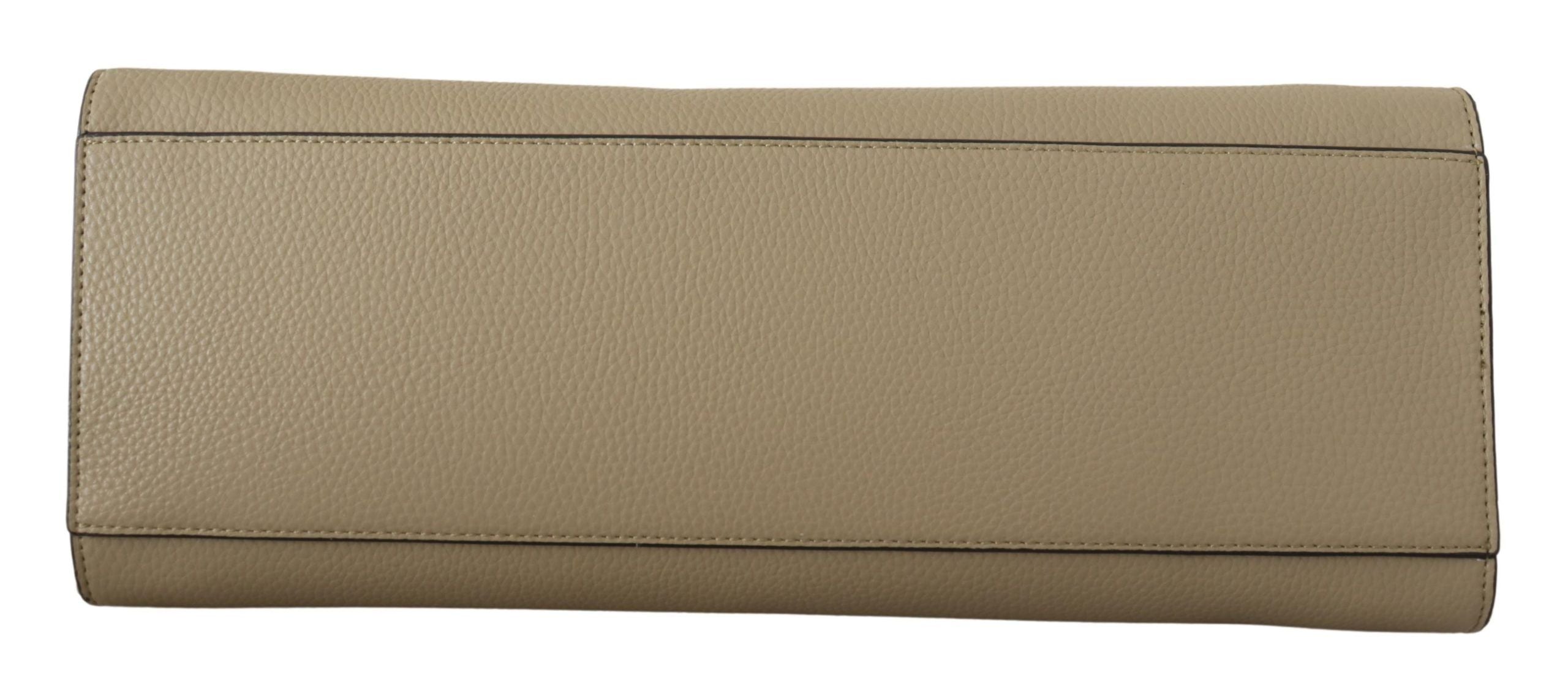 Geantă tote din piele verde salvie Karl Lagerfeld Enchanting