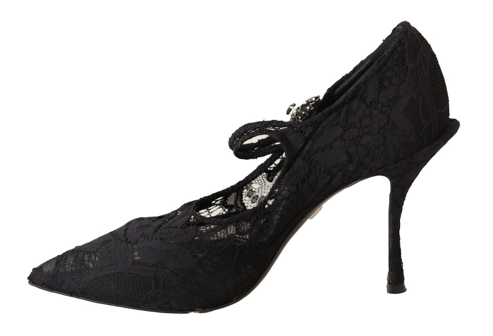 Dolce &amp; Gabbana Elegante schwarze Stiletto-Pumps aus Spitze