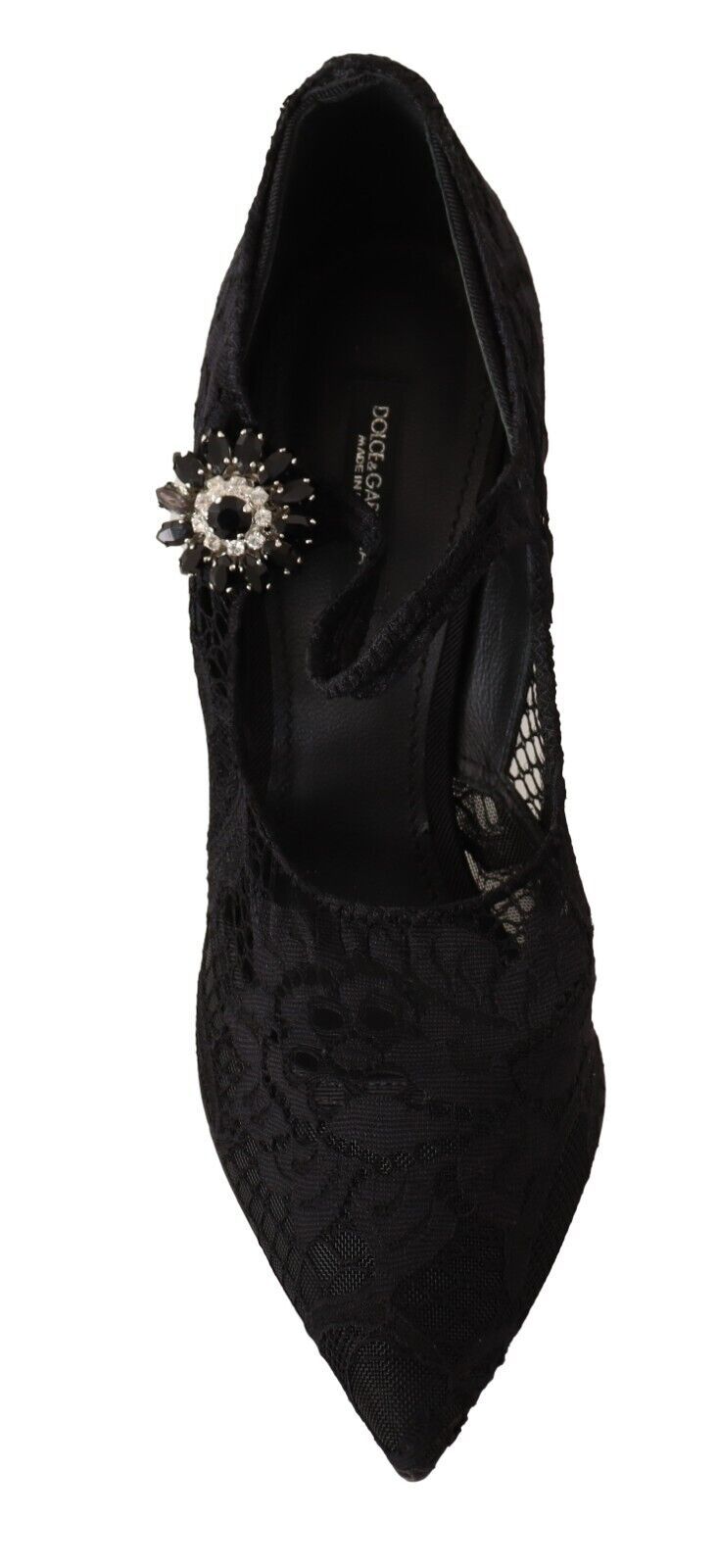 Dolce &amp; Gabbana Elegante schwarze Stiletto-Pumps aus Spitze