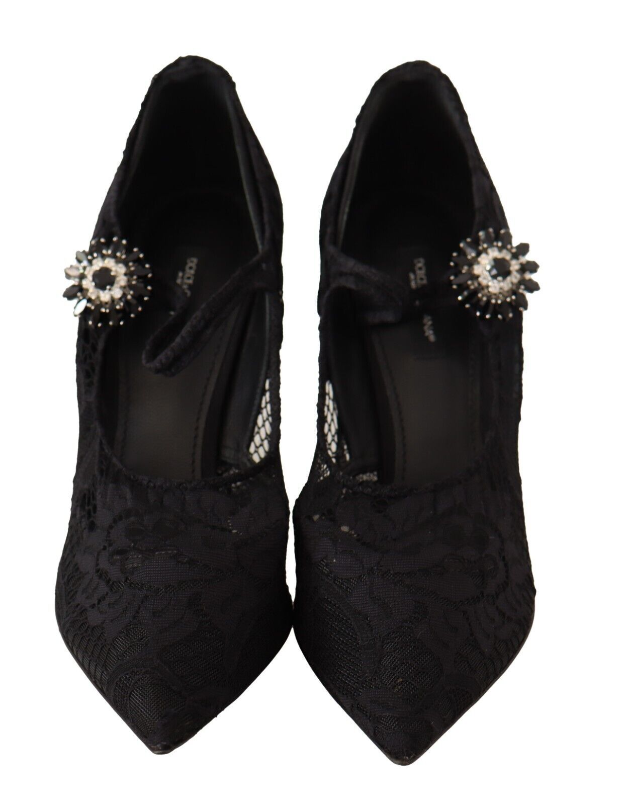 Dolce &amp; Gabbana Elegante schwarze Stiletto-Pumps aus Spitze