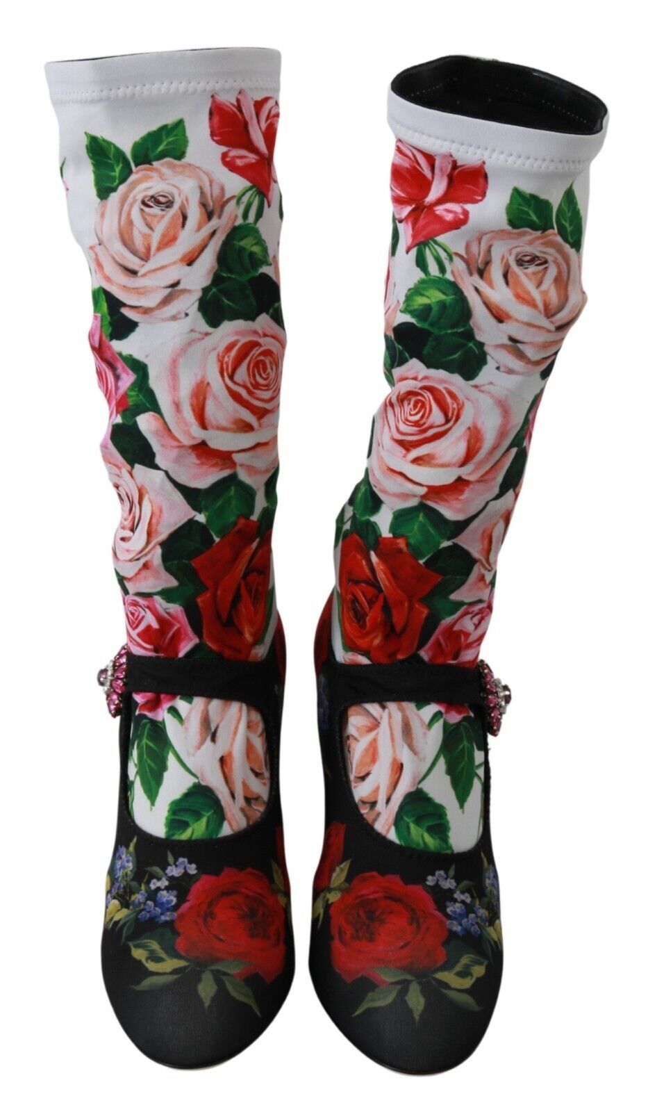 Șosete Dolce &amp; Gabbana cu imprimeu floral și cizme