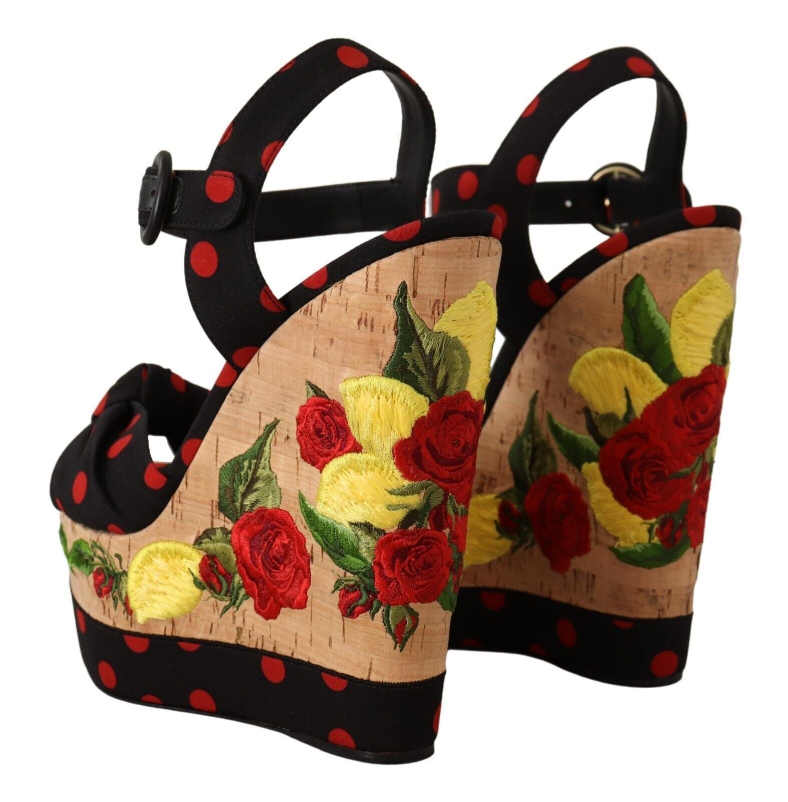 Pantofi cu platformă din amestec de mătase multicoloră Dolce &amp; Gabbana