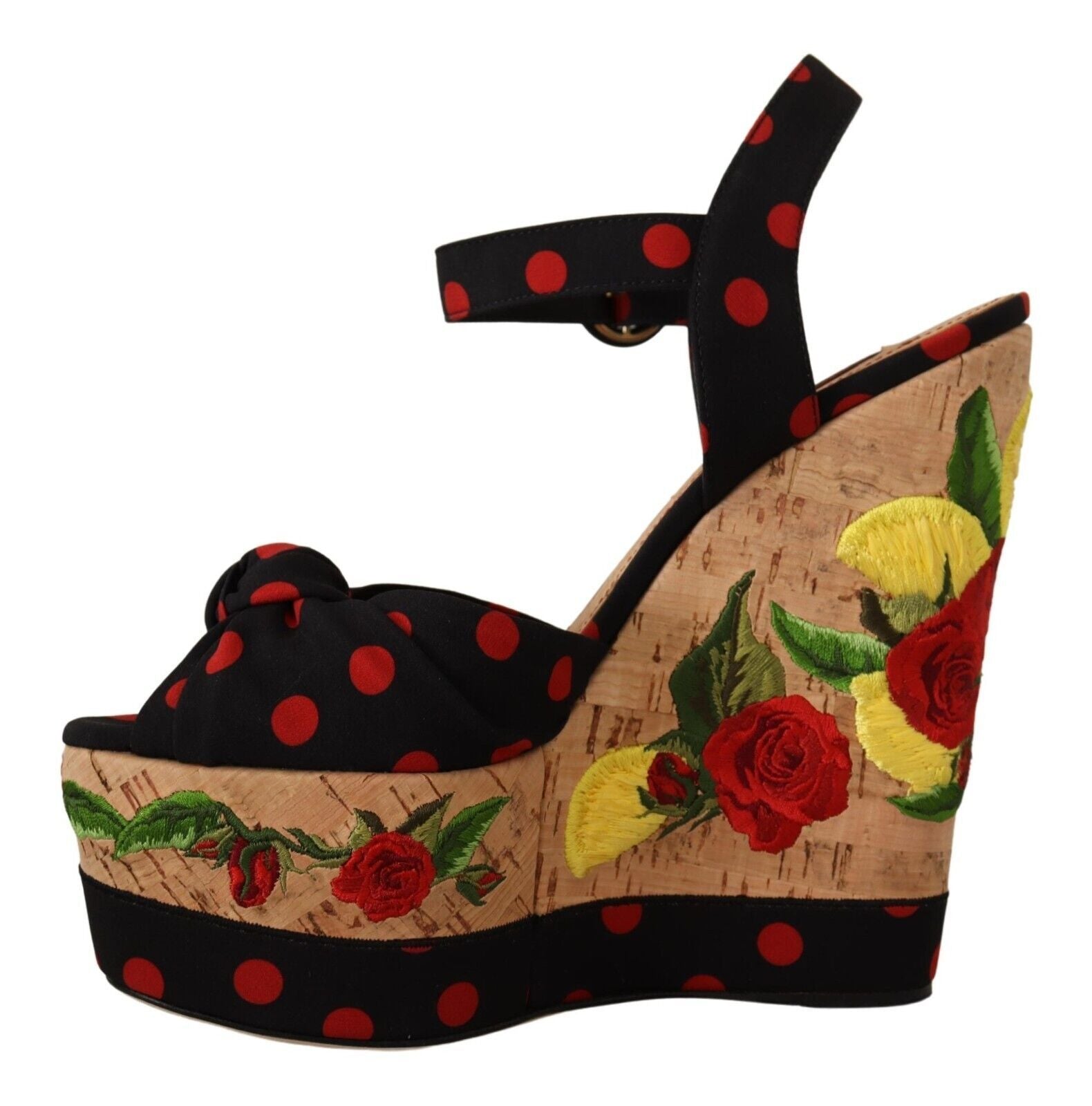Pantofi cu platformă din amestec de mătase multicoloră Dolce &amp; Gabbana