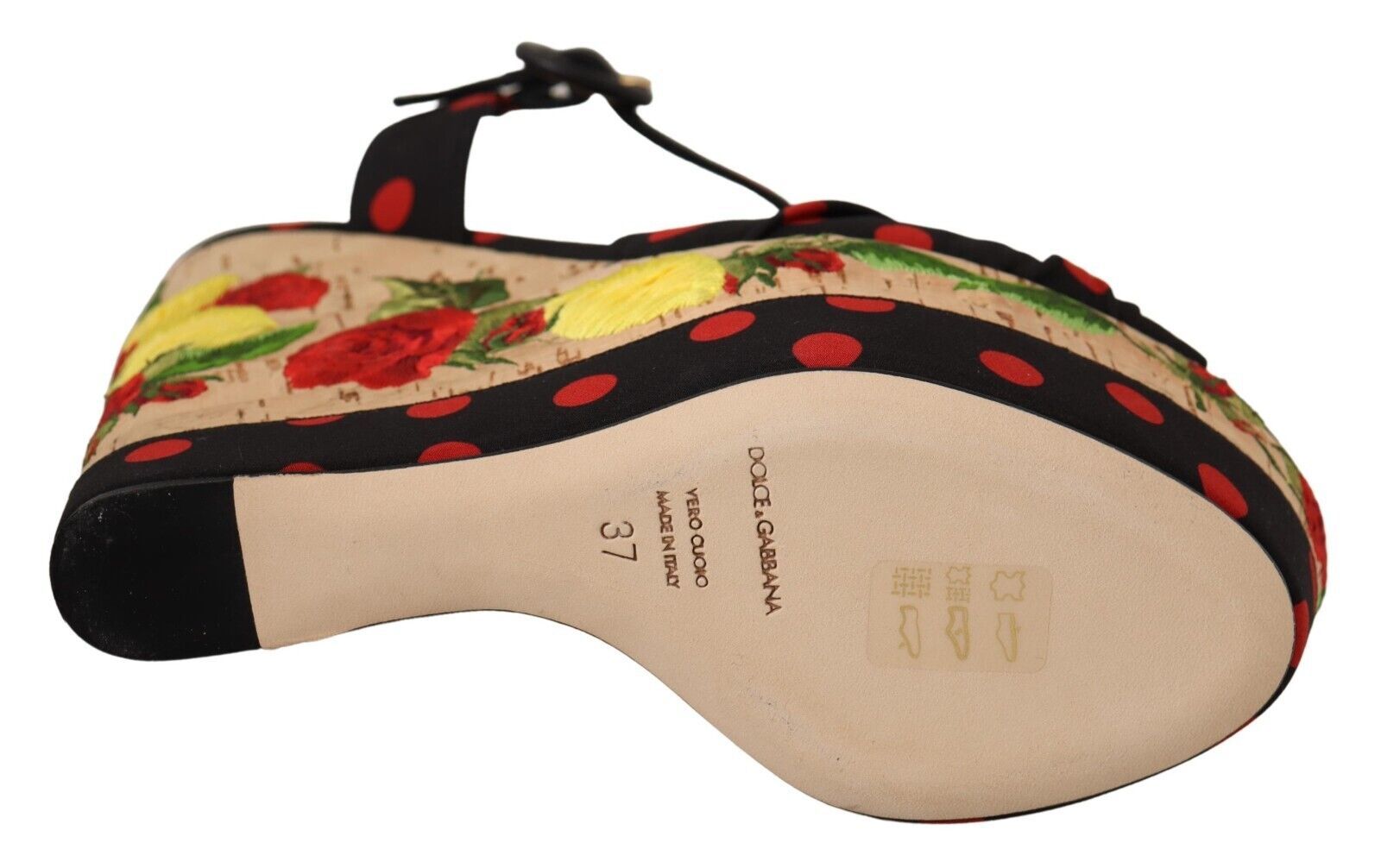 Pantofi cu platformă din amestec de mătase multicoloră Dolce &amp; Gabbana