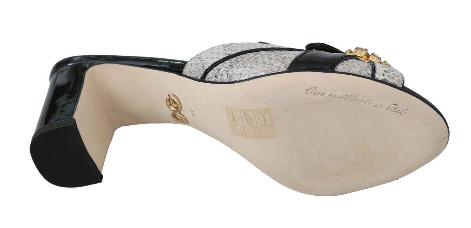 Sandale Dolce &amp; Gabbana din piele exotică cu cristale