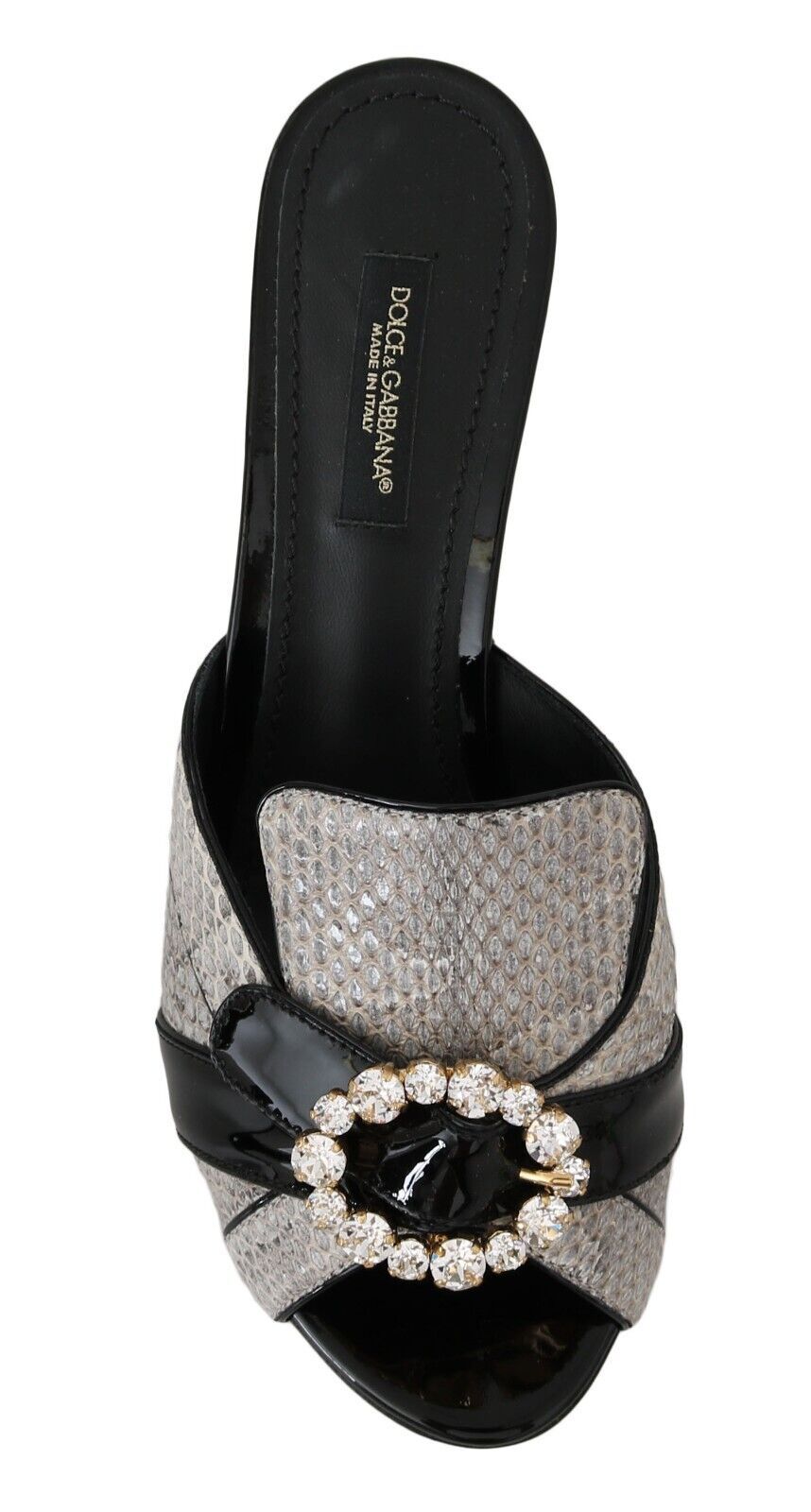 Sandale Dolce &amp; Gabbana din piele exotică cu cristale