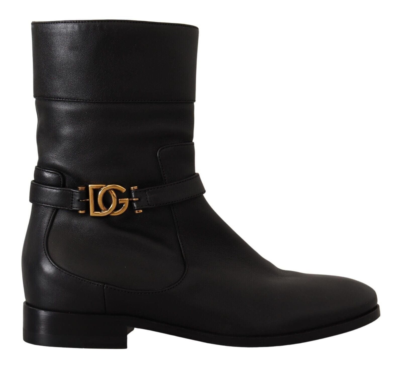 Dolce &amp; Gabbana Elegante Bikerstiefel aus Leder