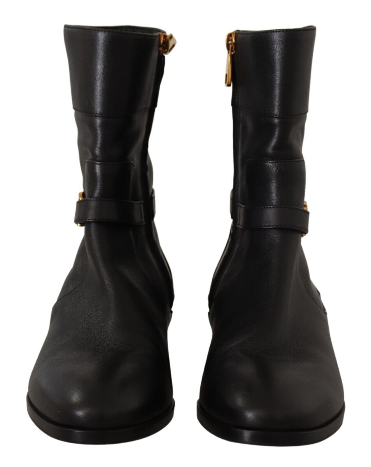 Dolce &amp; Gabbana Elegante Bikerstiefel aus Leder