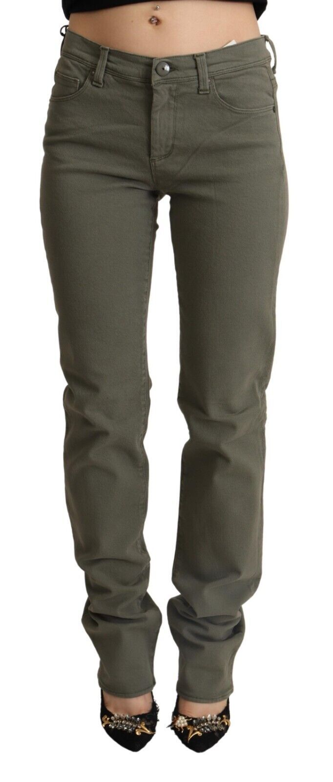 Ermanno Scervino – Schicke Skinny-Jeans in Grau mit niedriger Taille