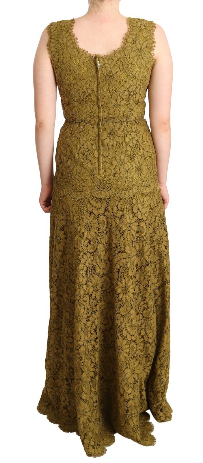 Dolce &amp; Gabbana Elegantes bodenlanges ärmelloses Spitzenkleid