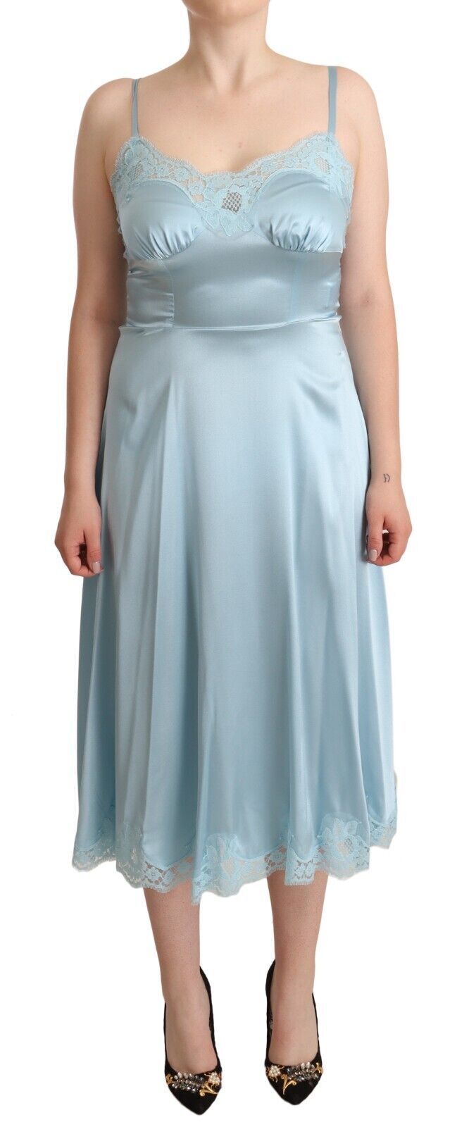 Rochie midi elegantă cu imprimeu din dantelă, Dolce &amp; Gabbana