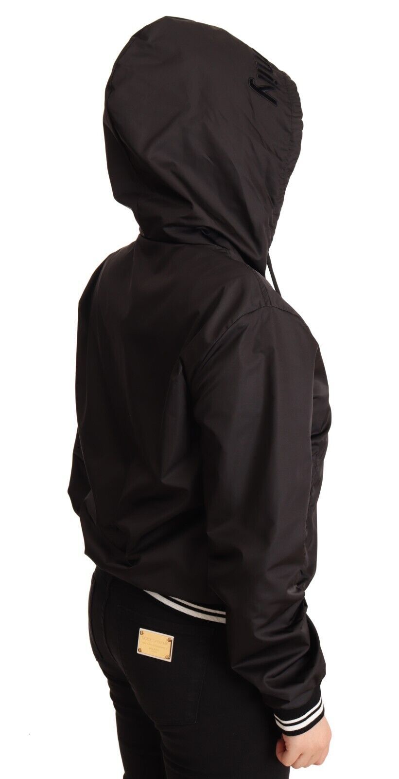 Dolce &amp; Gabbana Jachetă bomber elegantă neagră cu glugă