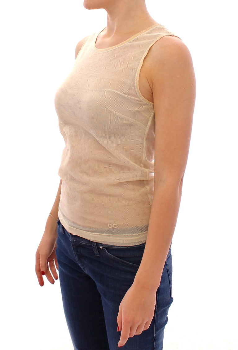 Dolce &amp; Gabbana Elegante beige Tanktop-Bluse