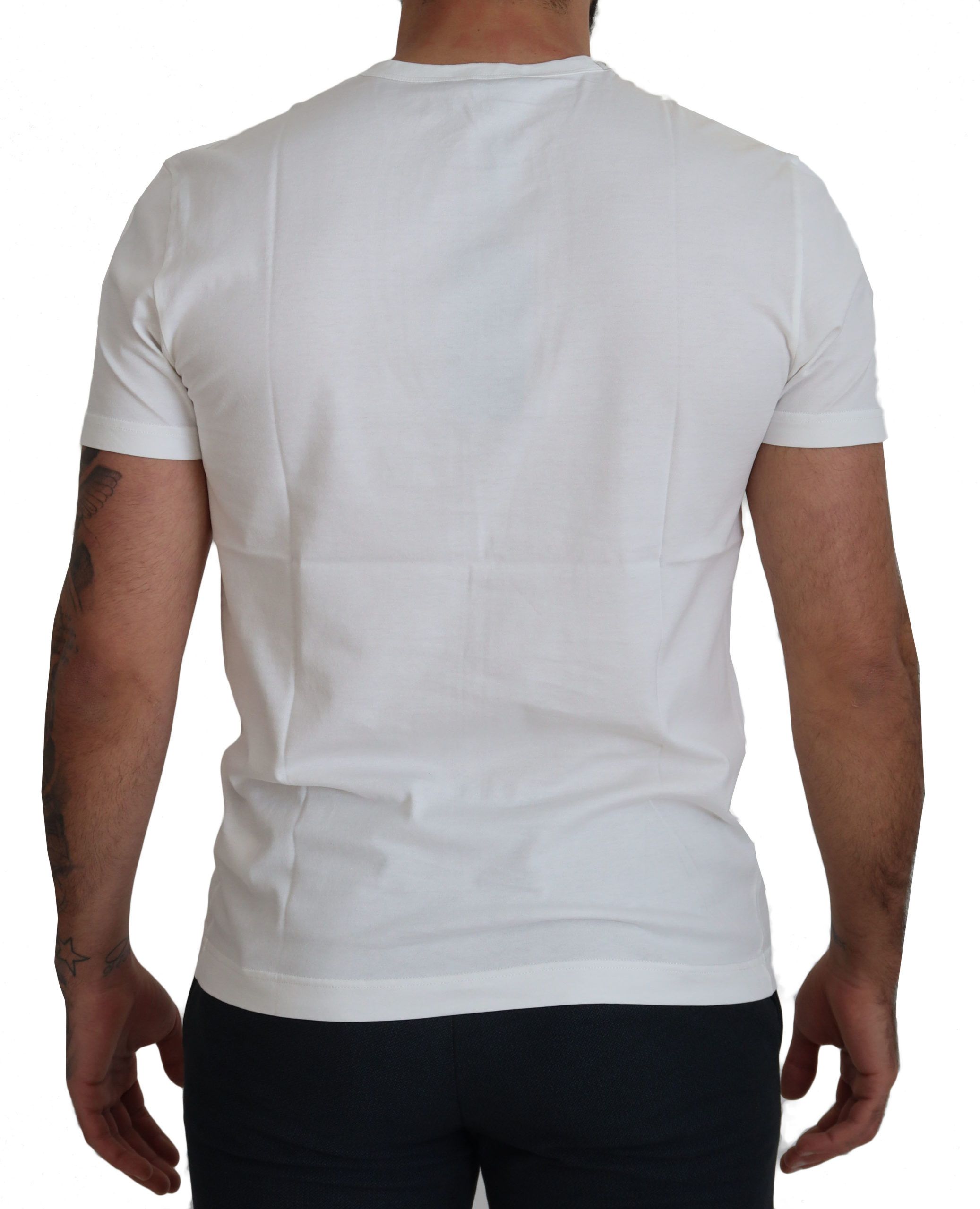 Tricou Dolce &amp; Gabbana Chic White Logo Print din bumbac