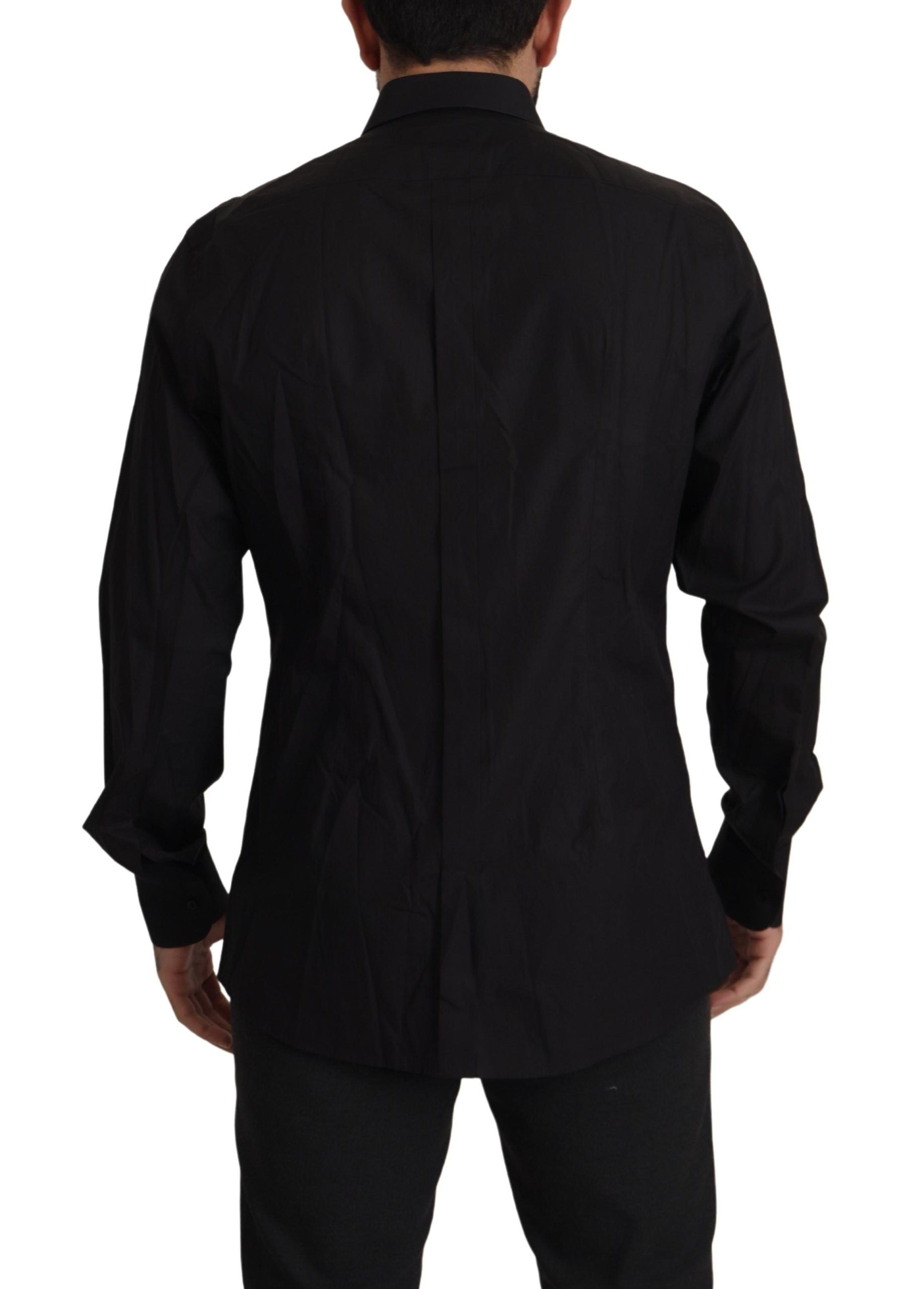 Dolce &amp; Gabbana – Elegantes schwarzes Smokinghemd – Slim Fit